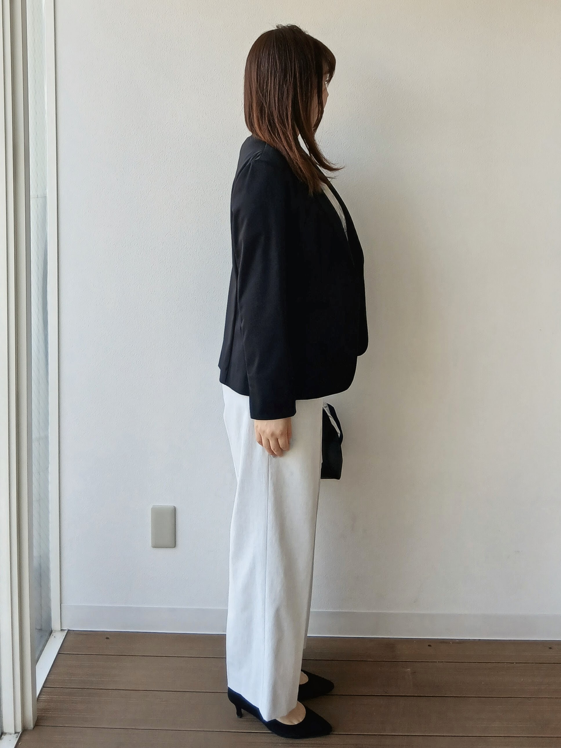 なみきさんの「UNTITLED｜【UV/接触冷感/スーツ】ジャージテーラードジャケット」を使ったコーディネート