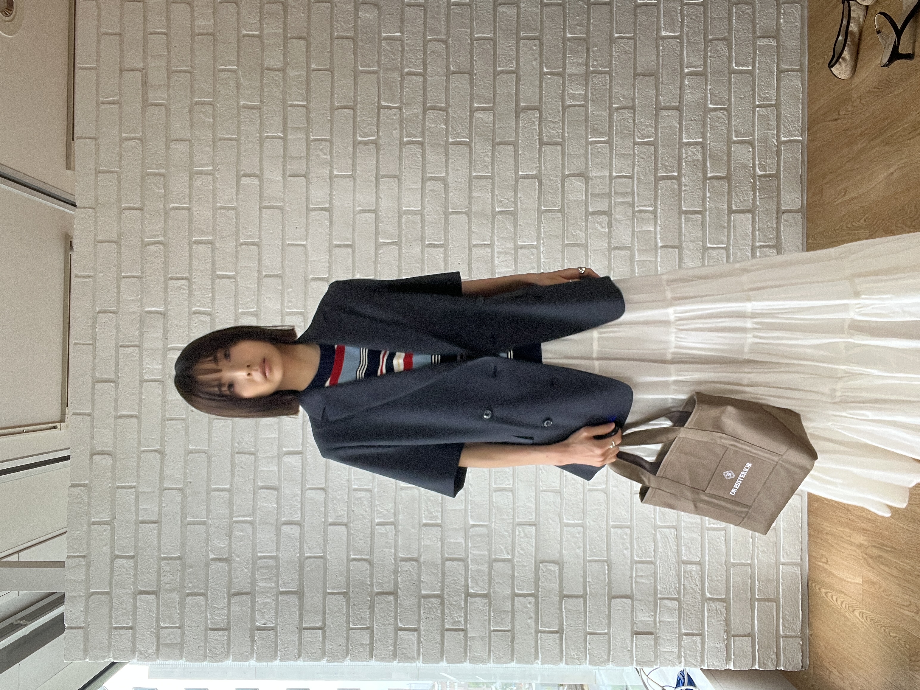 misaさんの「DRESSTERIOR｜【otonaMUSE5月号掲載】コットンシルクマルチボーダーニット」を使ったコーディネート