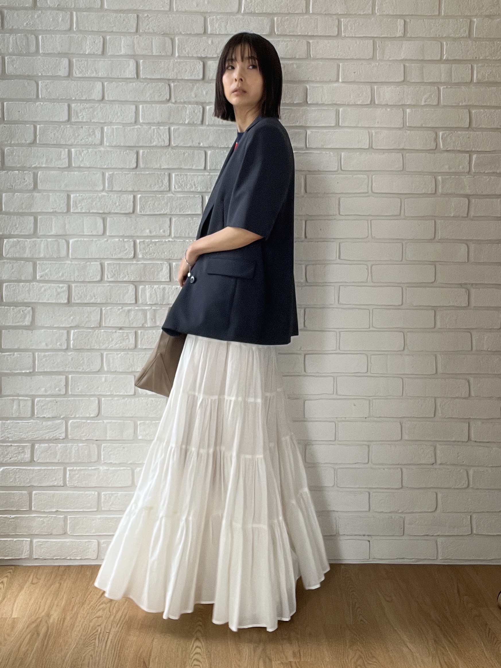 misaさんの「DRESSTERIOR｜【otonaMUSE5月号掲載】コットンシルクマルチボーダーニット」を使ったコーディネート