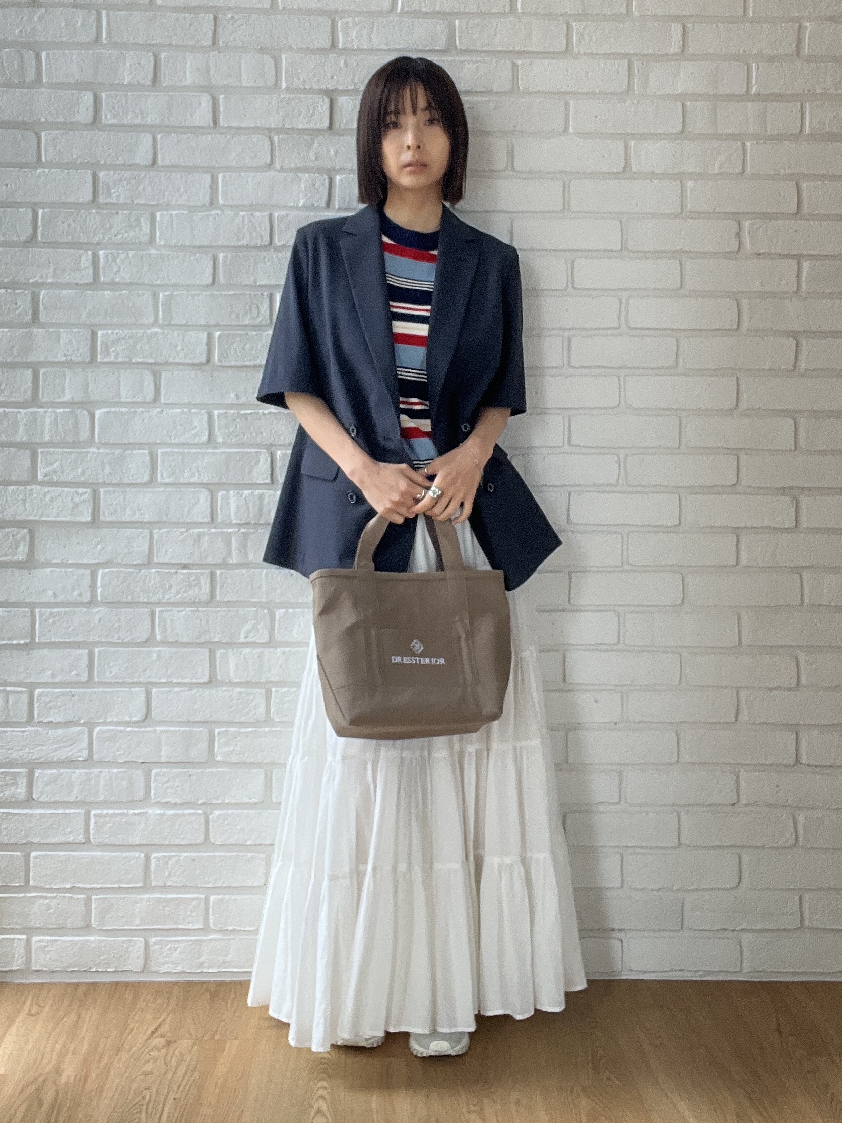 misaさんの「DRESSTERIOR｜【otonaMUSE5月号掲載】コットンシルクマルチボーダーニット」を使ったコーディネート