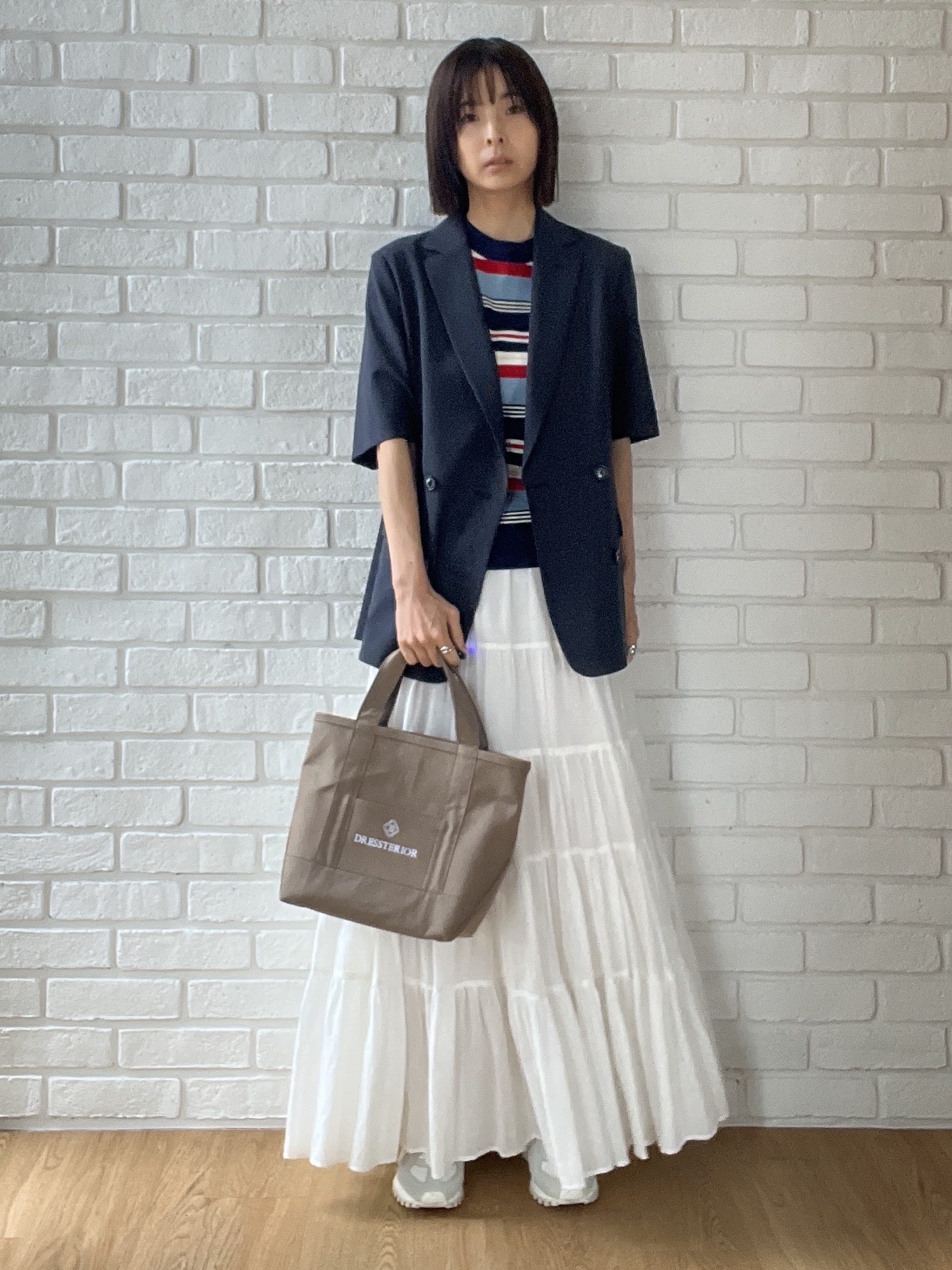 misaさんの「DRESSTERIOR｜【otonaMUSE5月号掲載】コットンシルクマルチボーダーニット」を使ったコーディネート