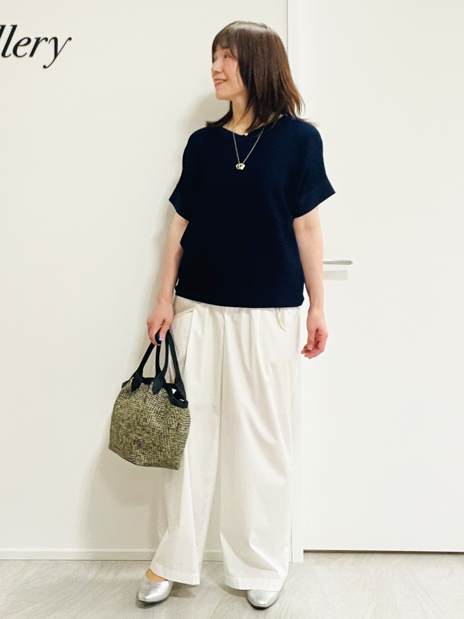 めいさんの「UNTITLED｜【11色展開/体型カバー】前後2WAYフレンチスリーブニット」を使ったコーディネート