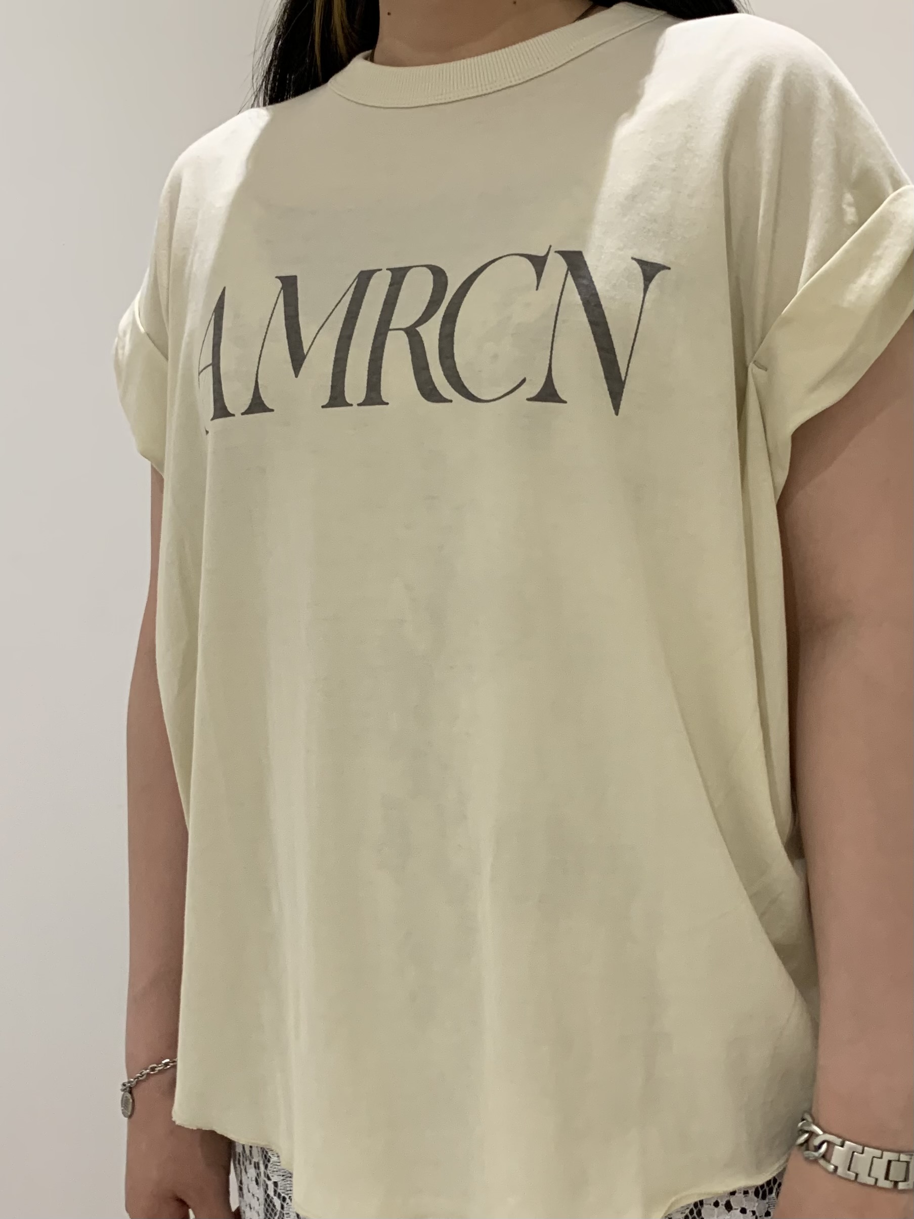 SAKAIさんの「DRESSTERIOR｜AMERICANA（アメリカーナ）ロールアップTシャツ」を使ったコーディネート