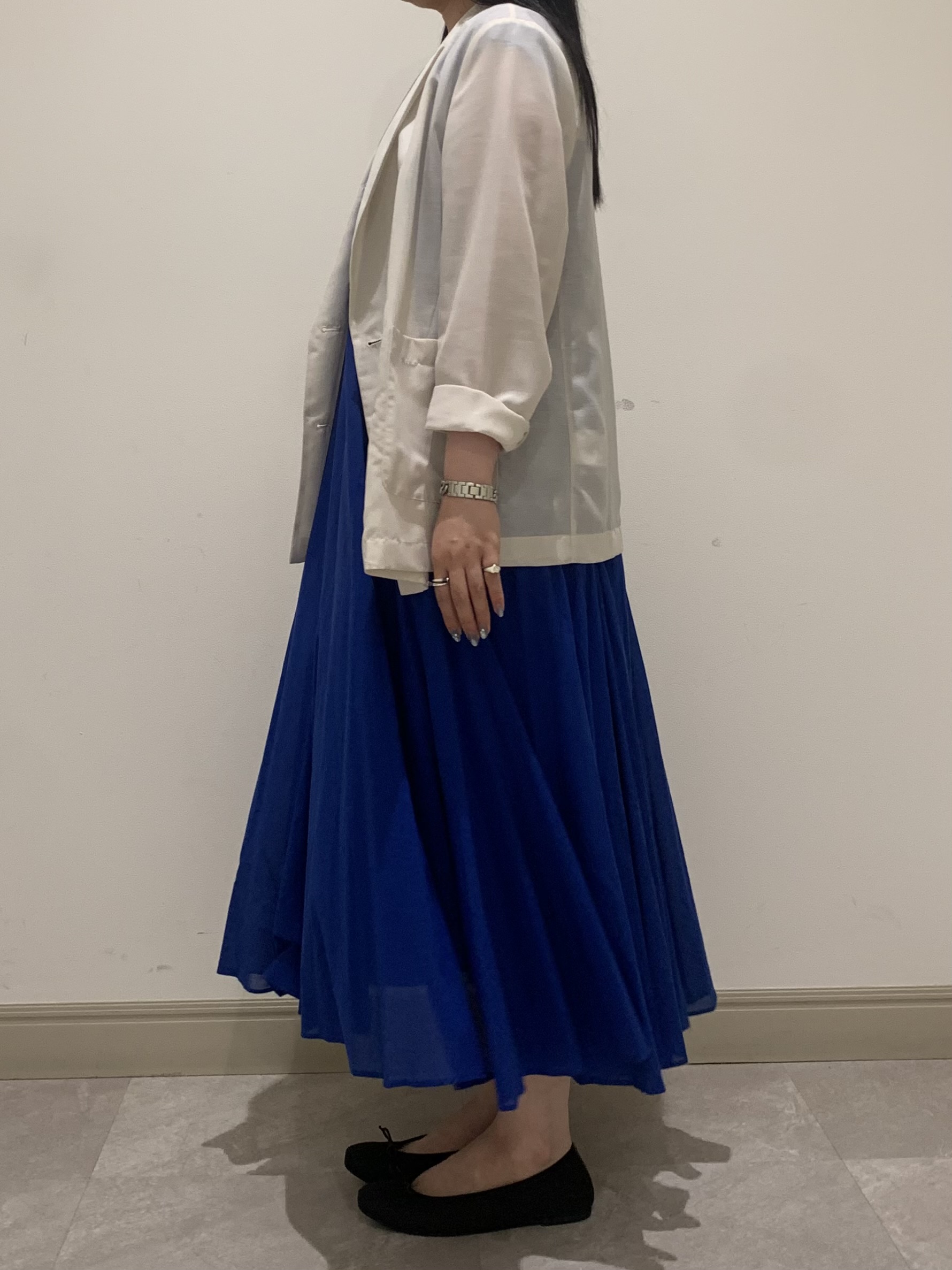 SAKAIさんの「DRESSTERIOR｜【きれいめ/ウォッシャブル】コットンローンフレンチスリーブワンピ」を使ったコーディネート