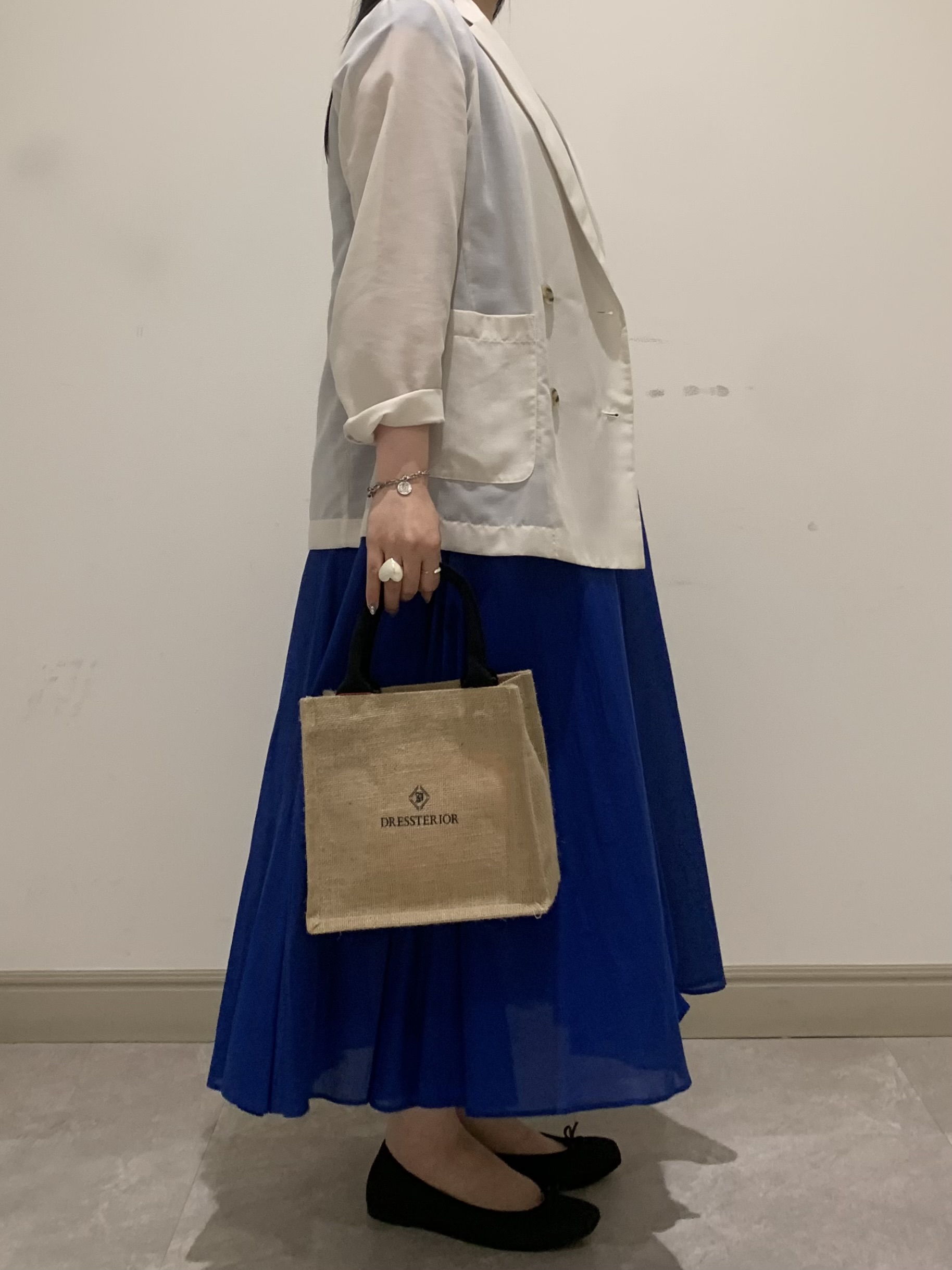 SAKAIさんの「DRESSTERIOR｜【きれいめ/ウォッシャブル】コットンローンフレンチスリーブワンピ」を使ったコーディネート