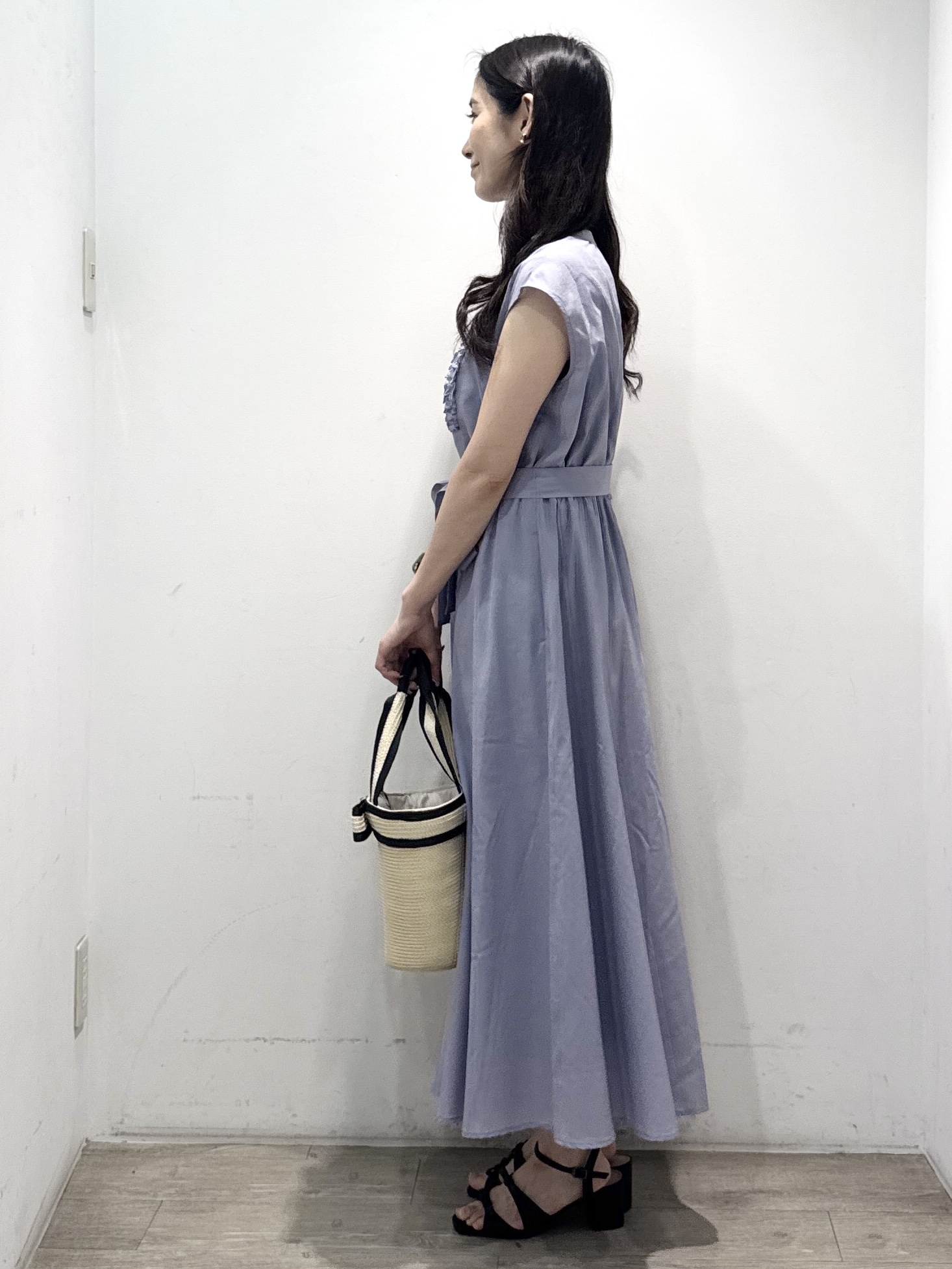 yuicciさんの「OPAQUE.CLIP｜【洗える・着映え】リネンライク シアーワンピース」を使ったコーディネート