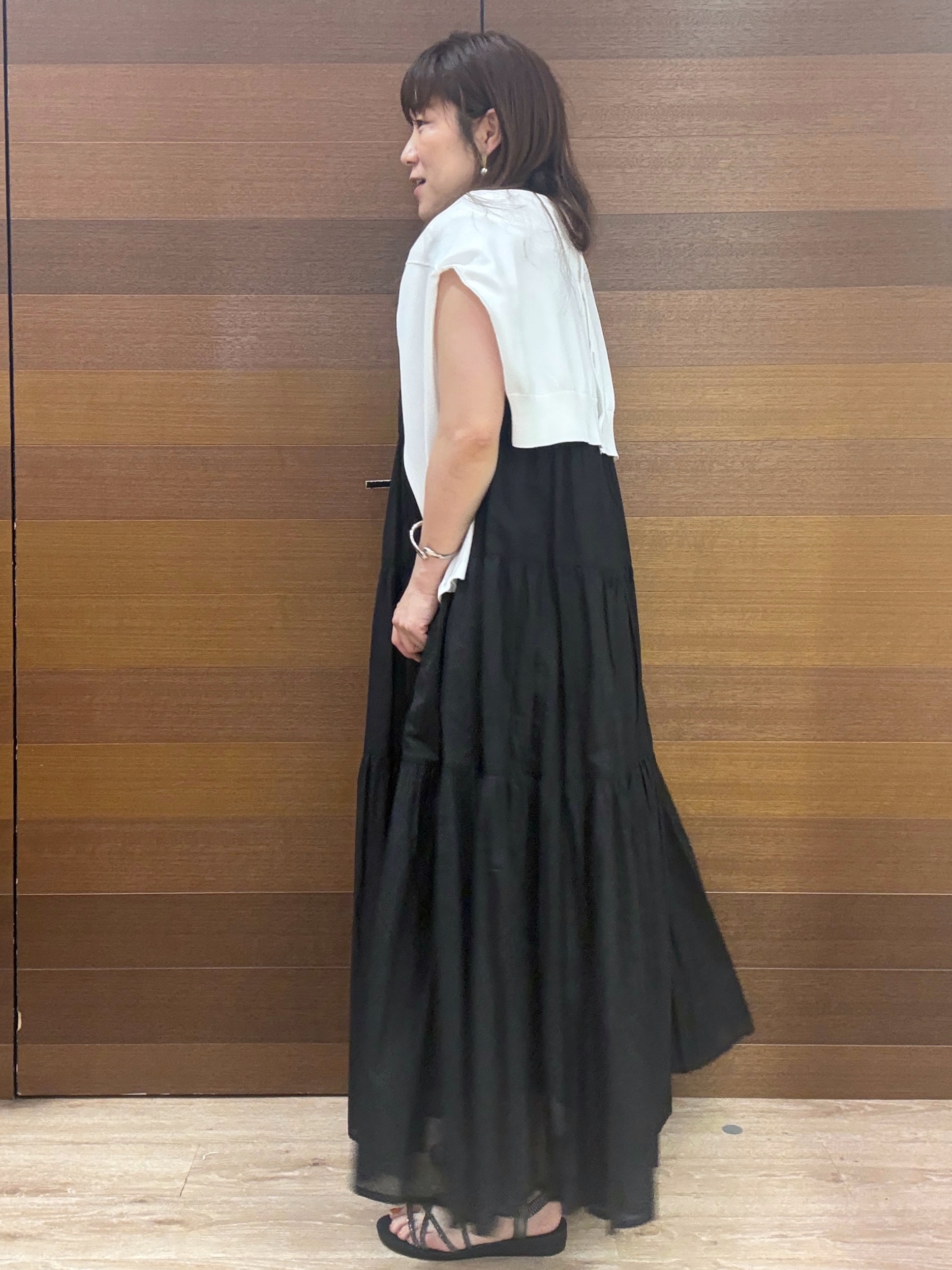 maichiさんの「OPAQUE.CLIP｜【UV／接触冷感】Vネックリラクシーニットカーディガン《洗濯機OK／抗ピル》」を使ったコーディネート