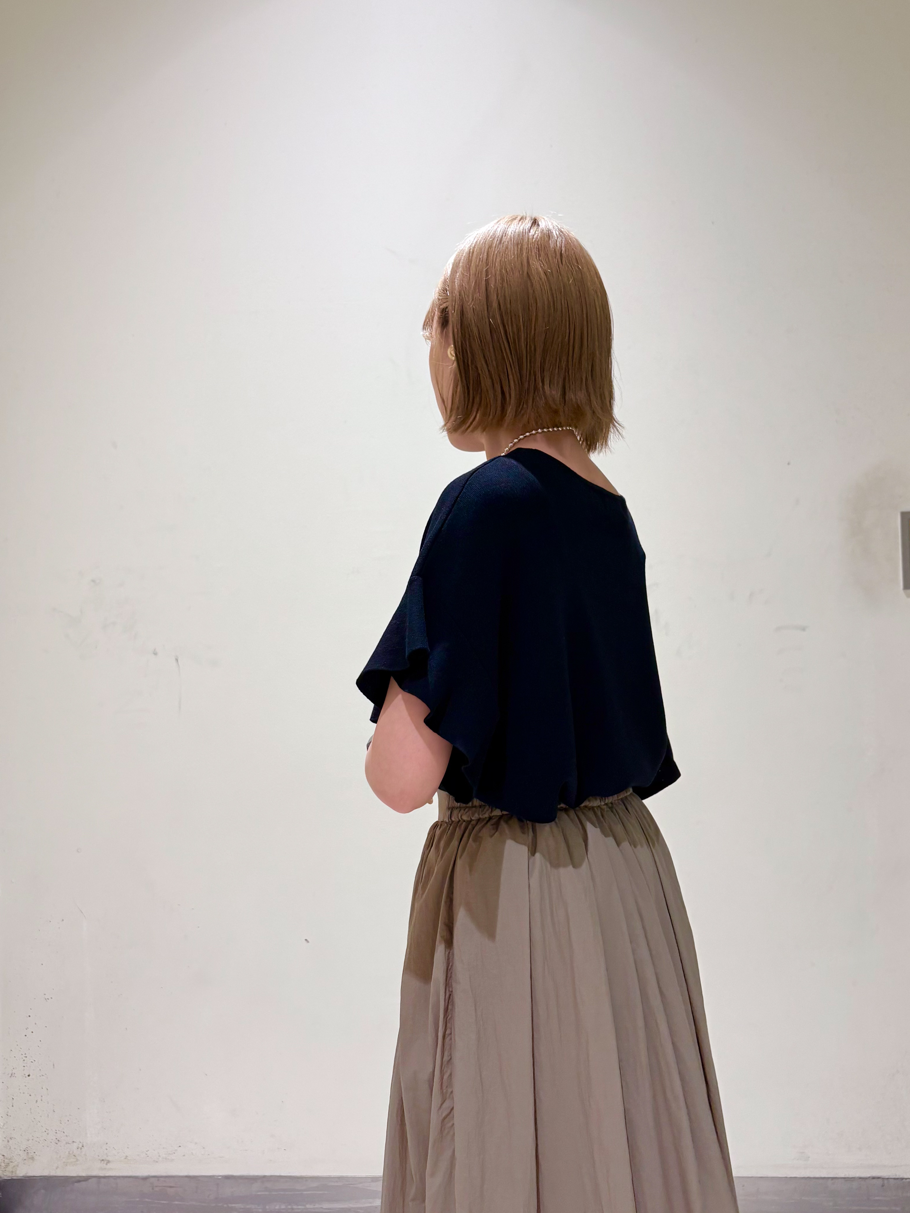 みきちぃさんの「OPAQUE.CLIP｜【UV／遮熱性】フリルスリーブニット《7col／洗濯機OK》」を使ったコーディネート