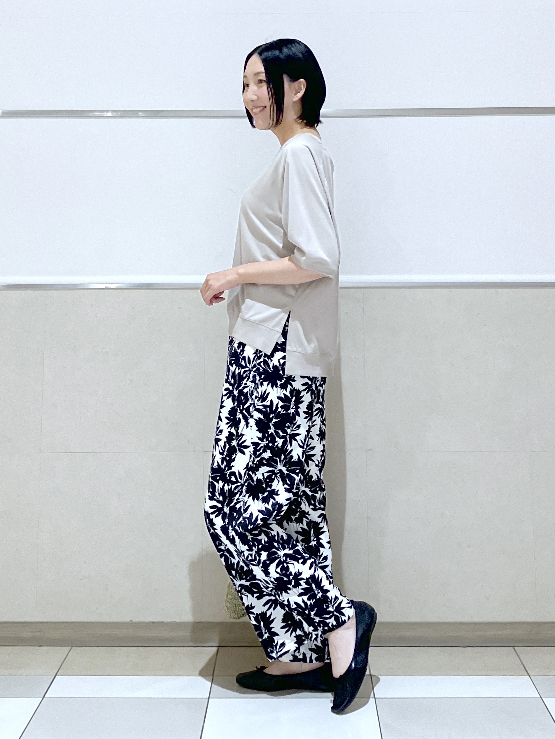 eriko さんの「Dessin｜【UVカット/接触冷感】フォルムカットソー5分袖」を使ったコーディネート