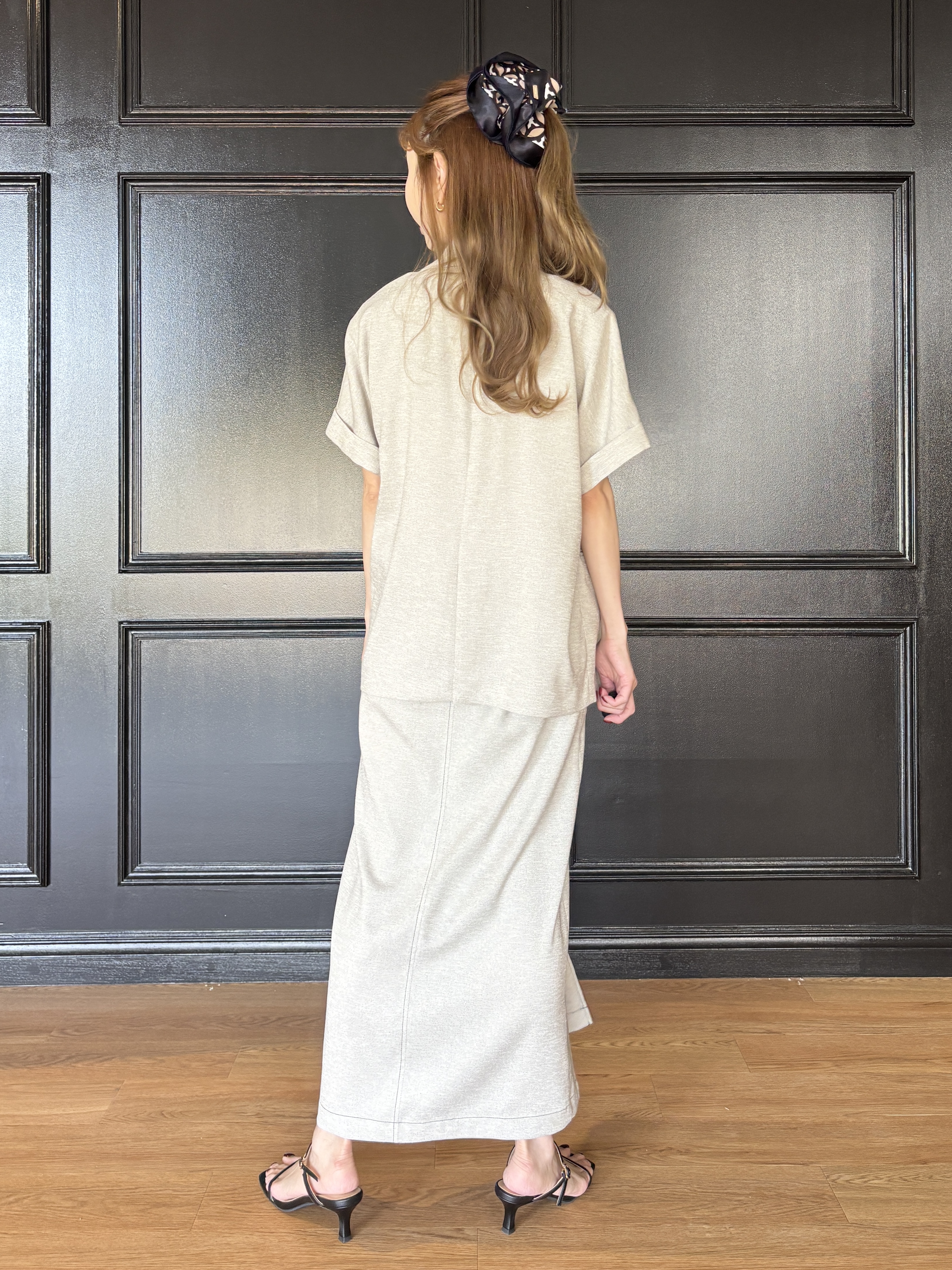 清水夏姫さんの「DRESSTERIOR｜【セットアップ可/UVカット/接触冷感/吸水速乾】ウォッシャブル Iラインワンピース」を使ったコーディネート