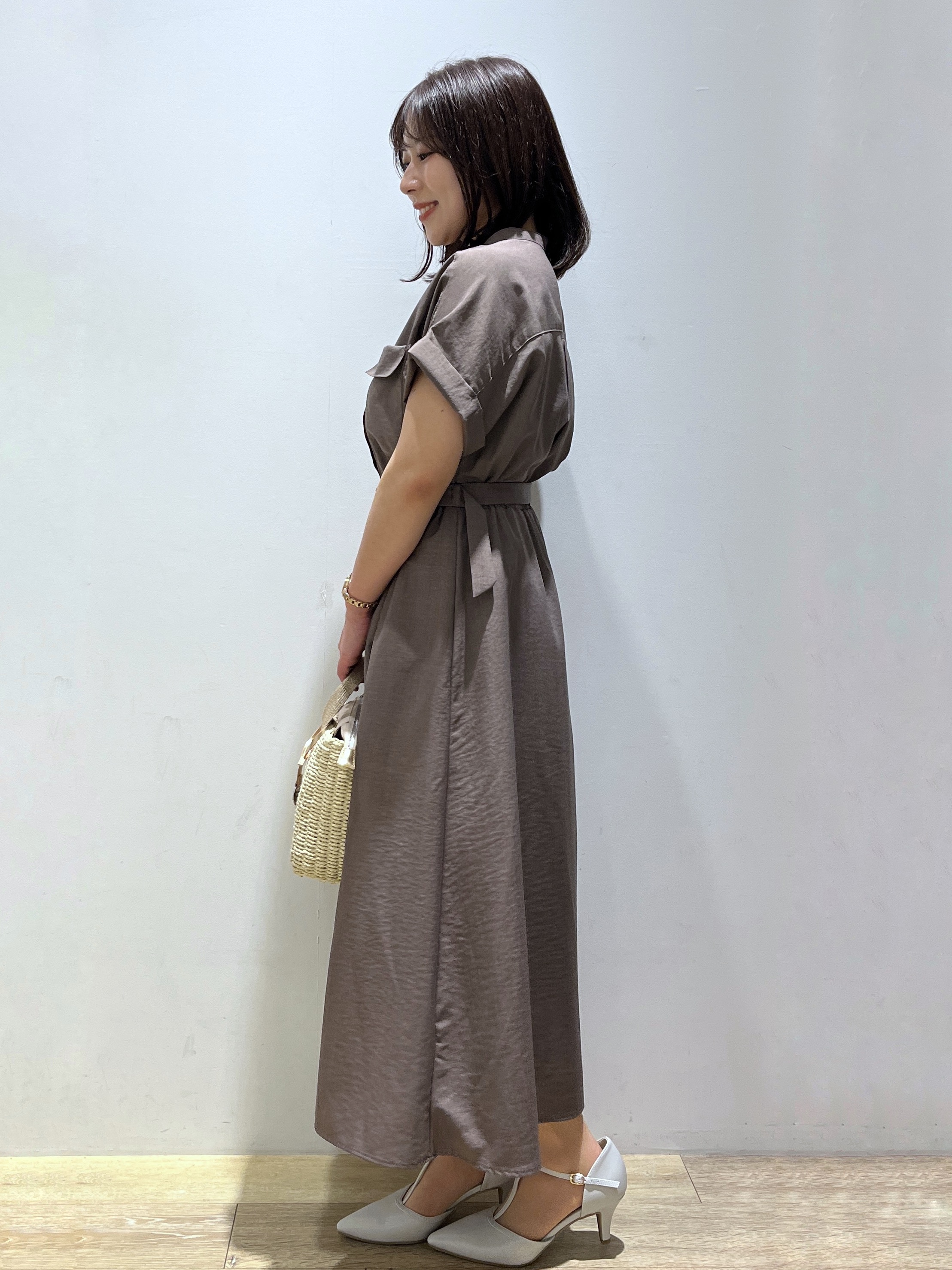 さやかさんの「index｜ダブルポケットスキッパーワンピース【防シワ／洗濯機OK】《XS～3L／6col》」を使ったコーディネート