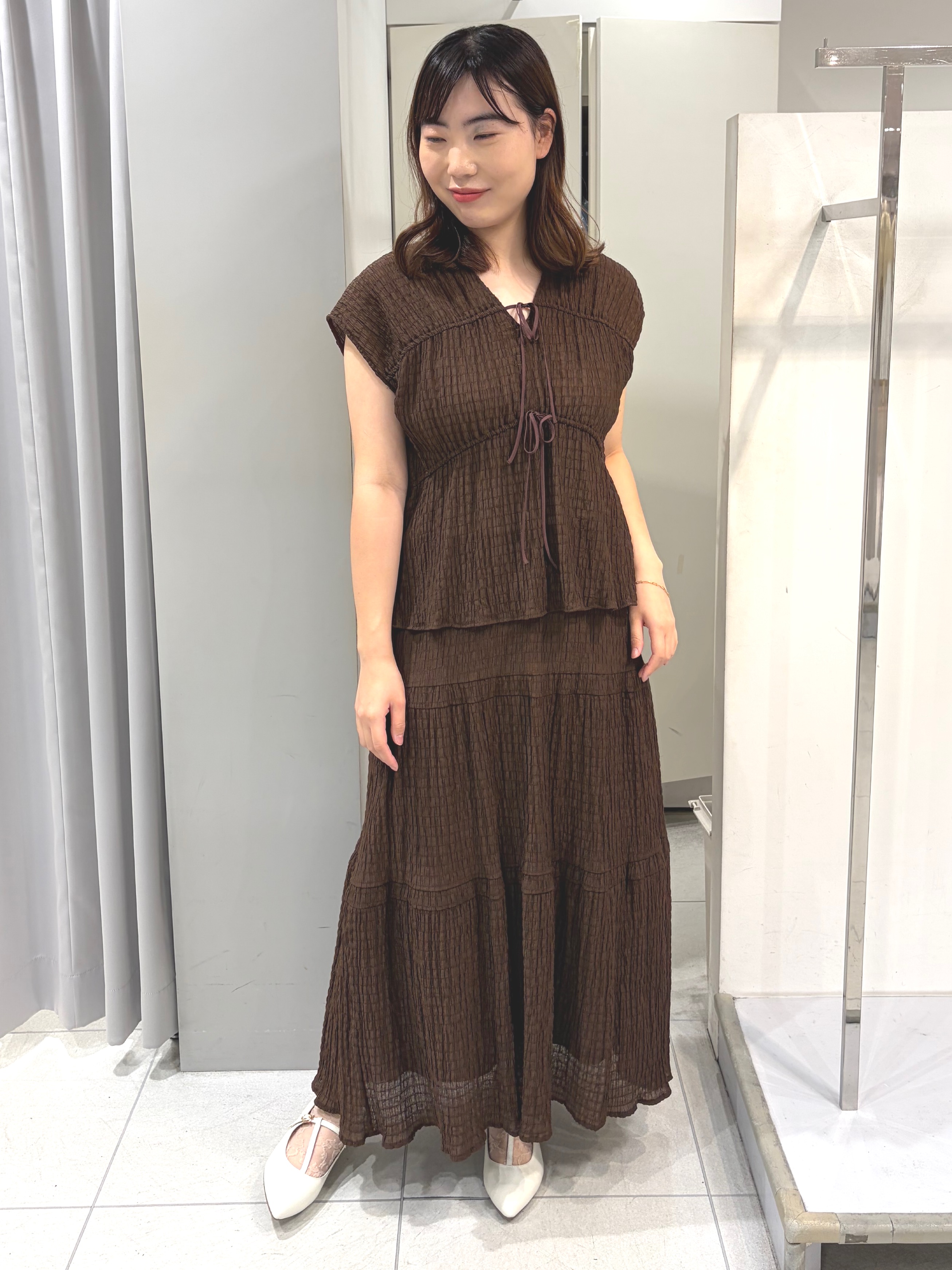 AZUSAさんの「Reflect｜【セットアップ可】ティアードデザインブブラウス」を使ったコーディネート