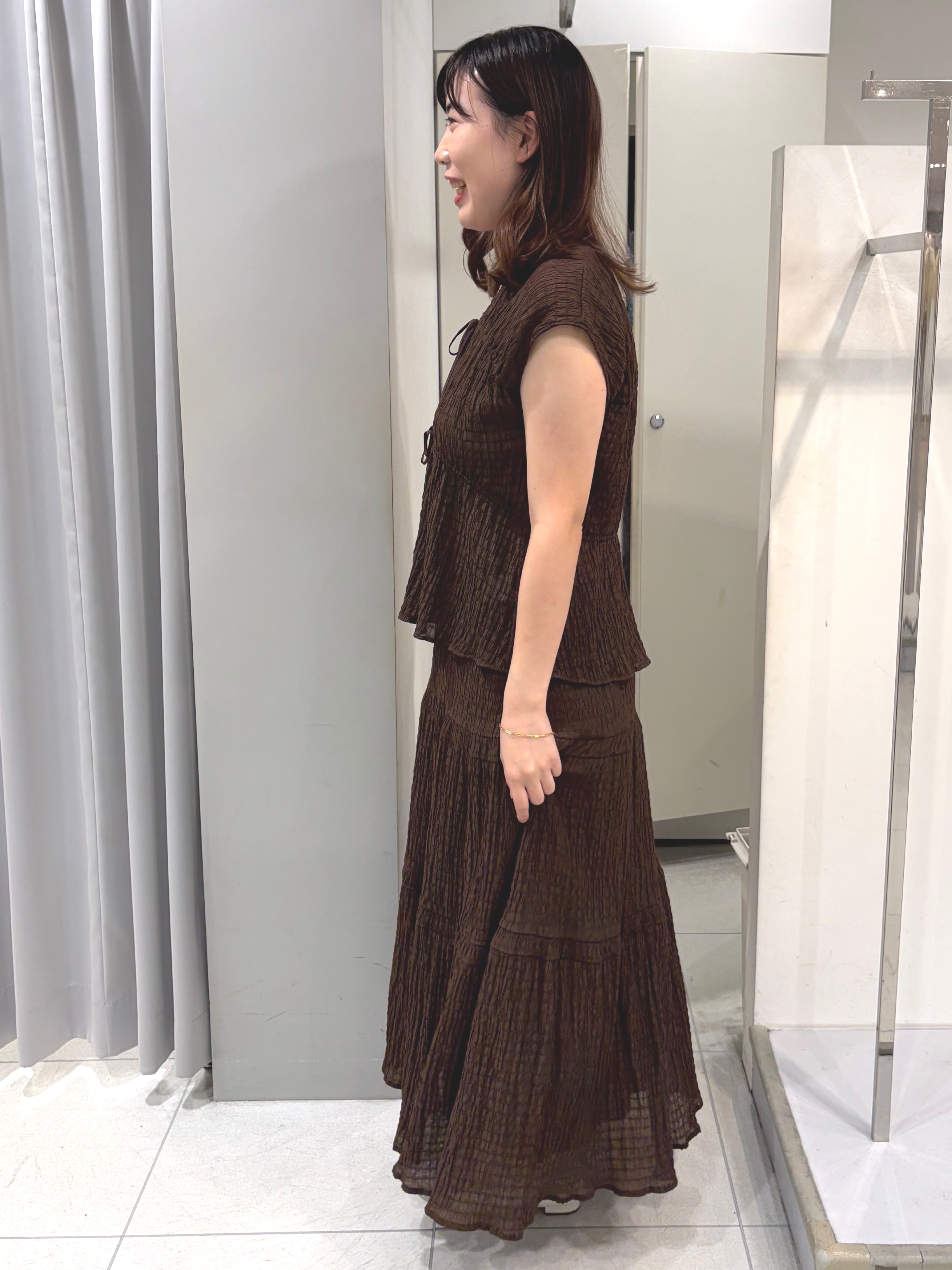 AZUSAさんの「Reflect｜【セットアップ可】ティアードデザインブブラウス」を使ったコーディネート