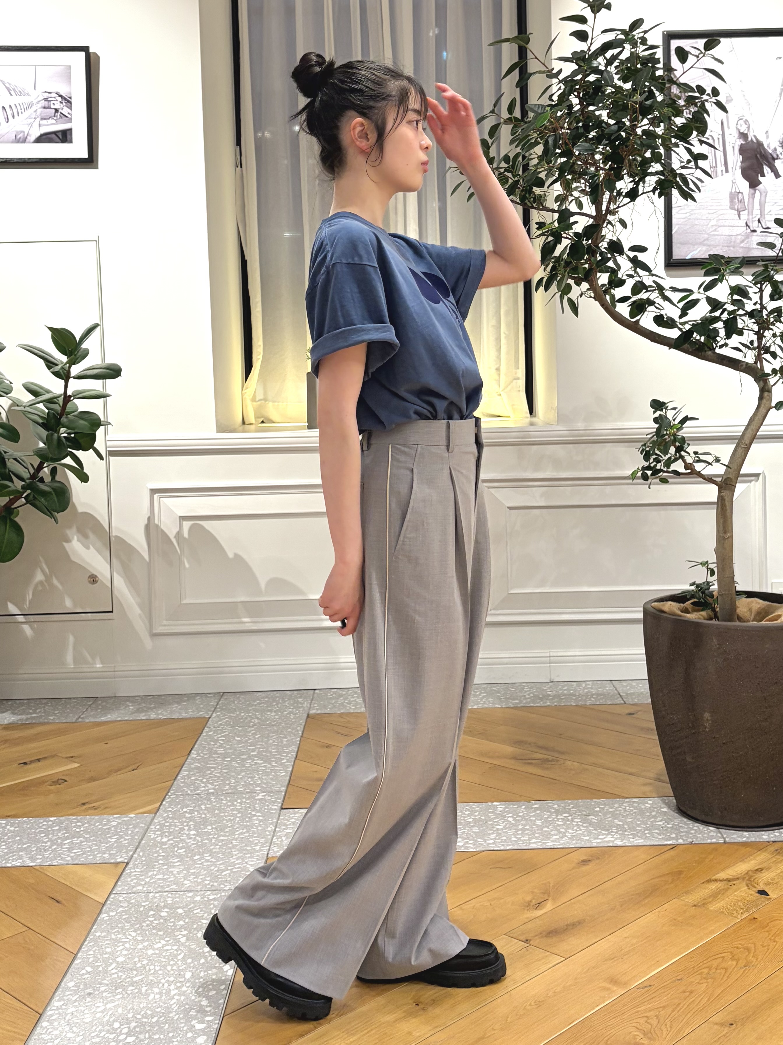 pupiさんの「DRESSTERIOR｜【セットアップ可/ウォッシャブル】セットアップストライプジレ」を使ったコーディネート