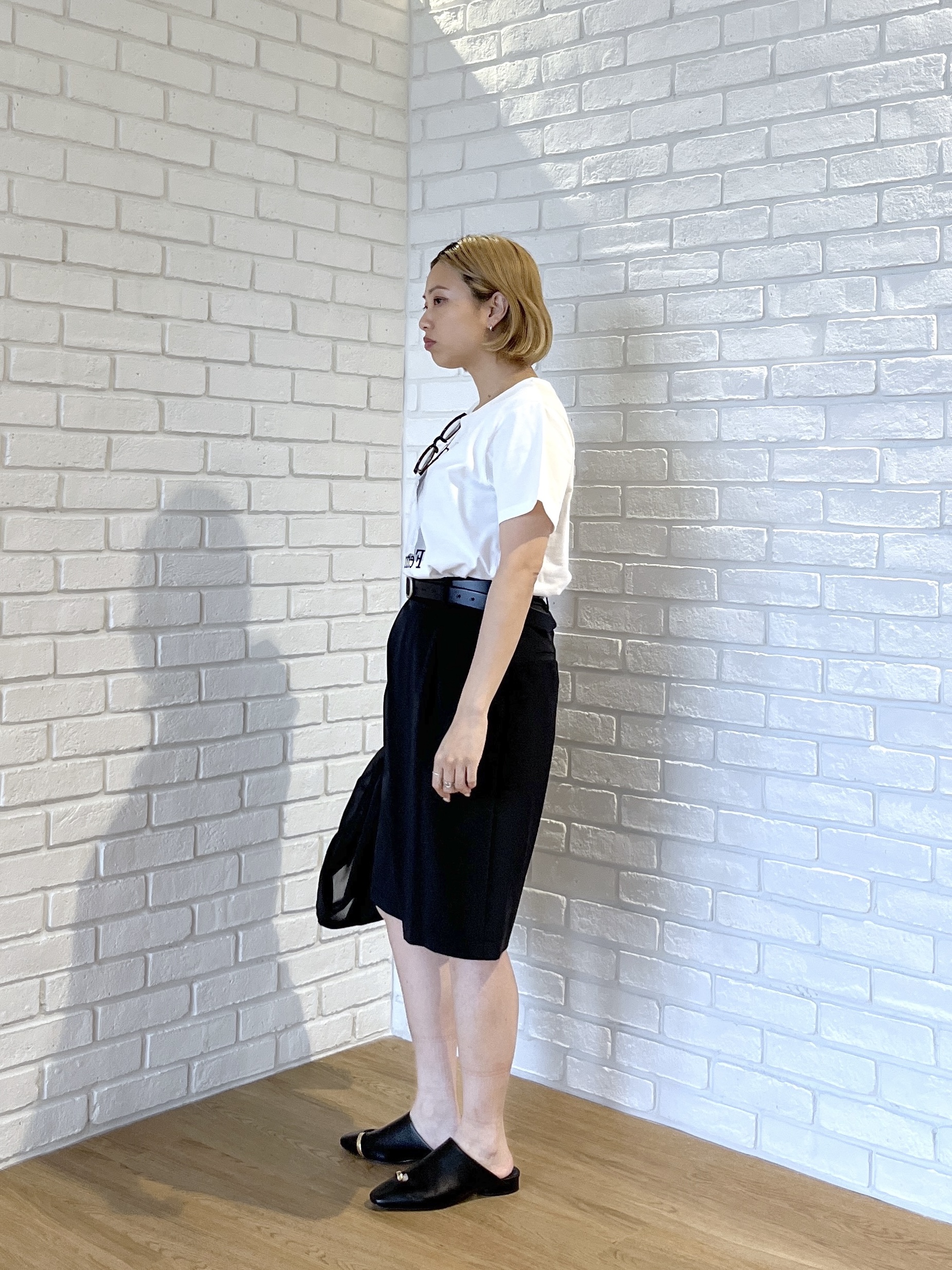Harukaさんの「INDIVI｜タイポグラフィTシャツ【接触冷感】」を使ったコーディネート