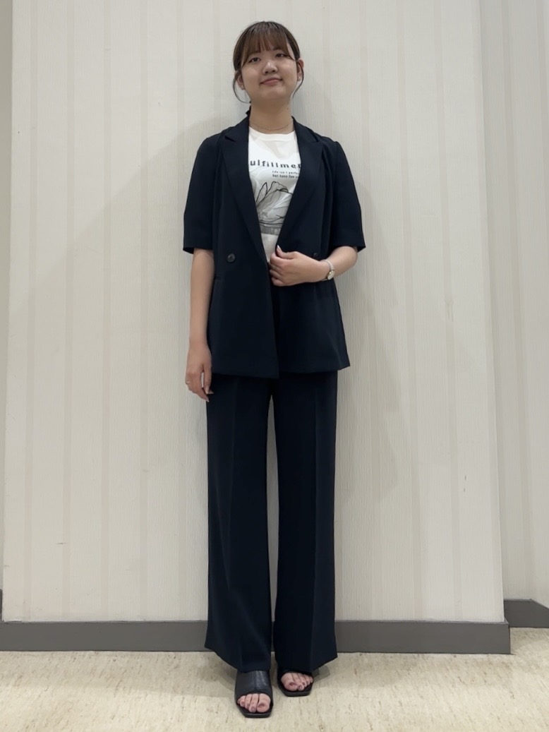 ちひさんの「INDIVI｜【着る日傘】ハーフスリーブダブルジャケット」を使ったコーディネート