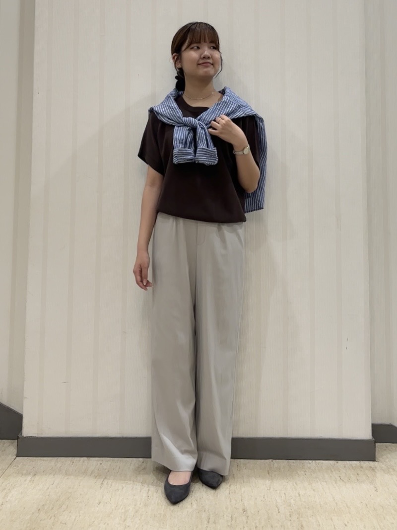 ちひさんの「INDIVI｜【洗える／コットン】ドライタッチさらりニットT」を使ったコーディネート