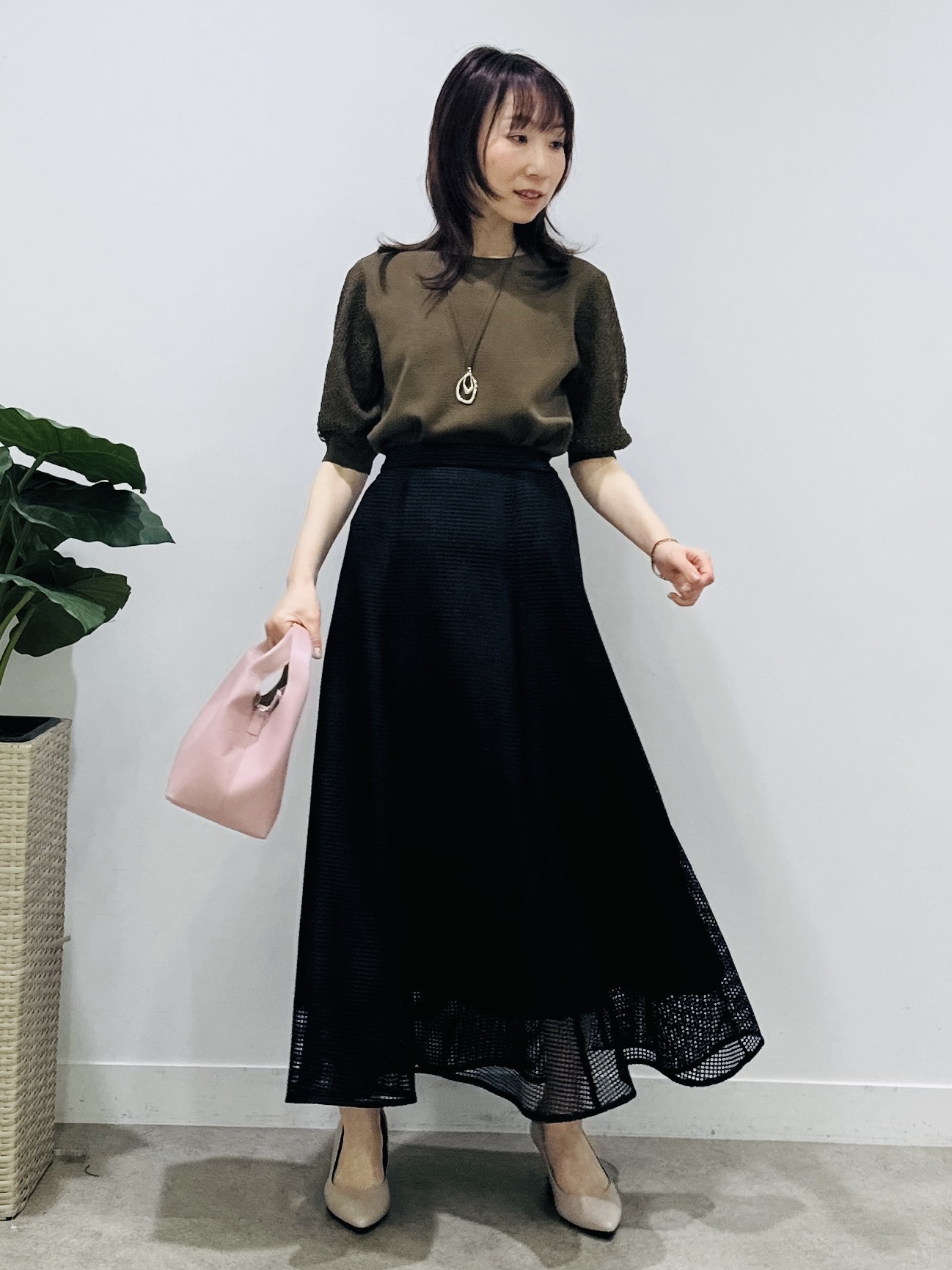 Miwaさんの「UNTITLED｜【洗える】エレガンススリーブニット」を使ったコーディネート