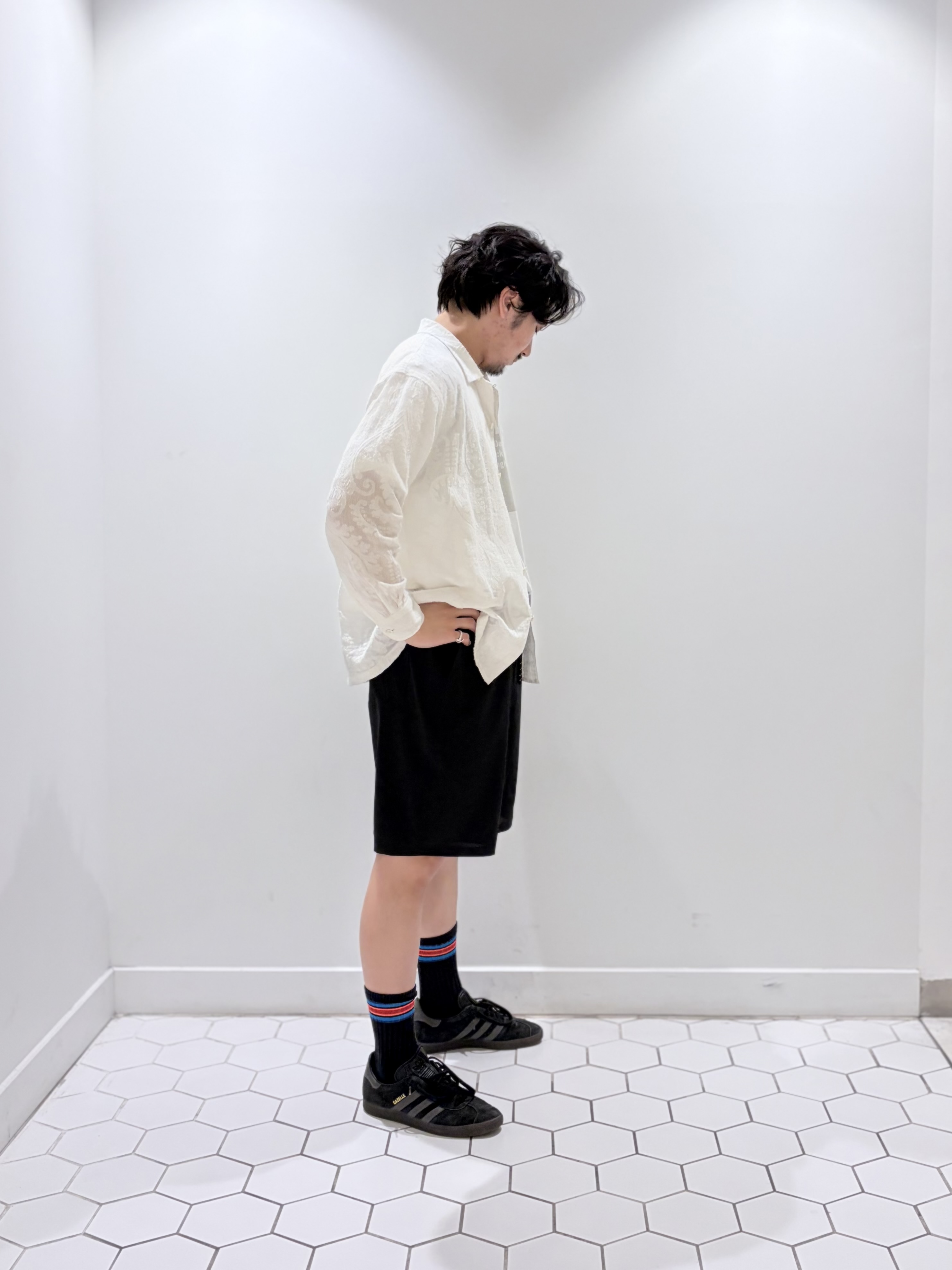 takeruさんの「Dessin｜【洗える】インド刺繍コットン開襟シャツ」を使ったコーディネート