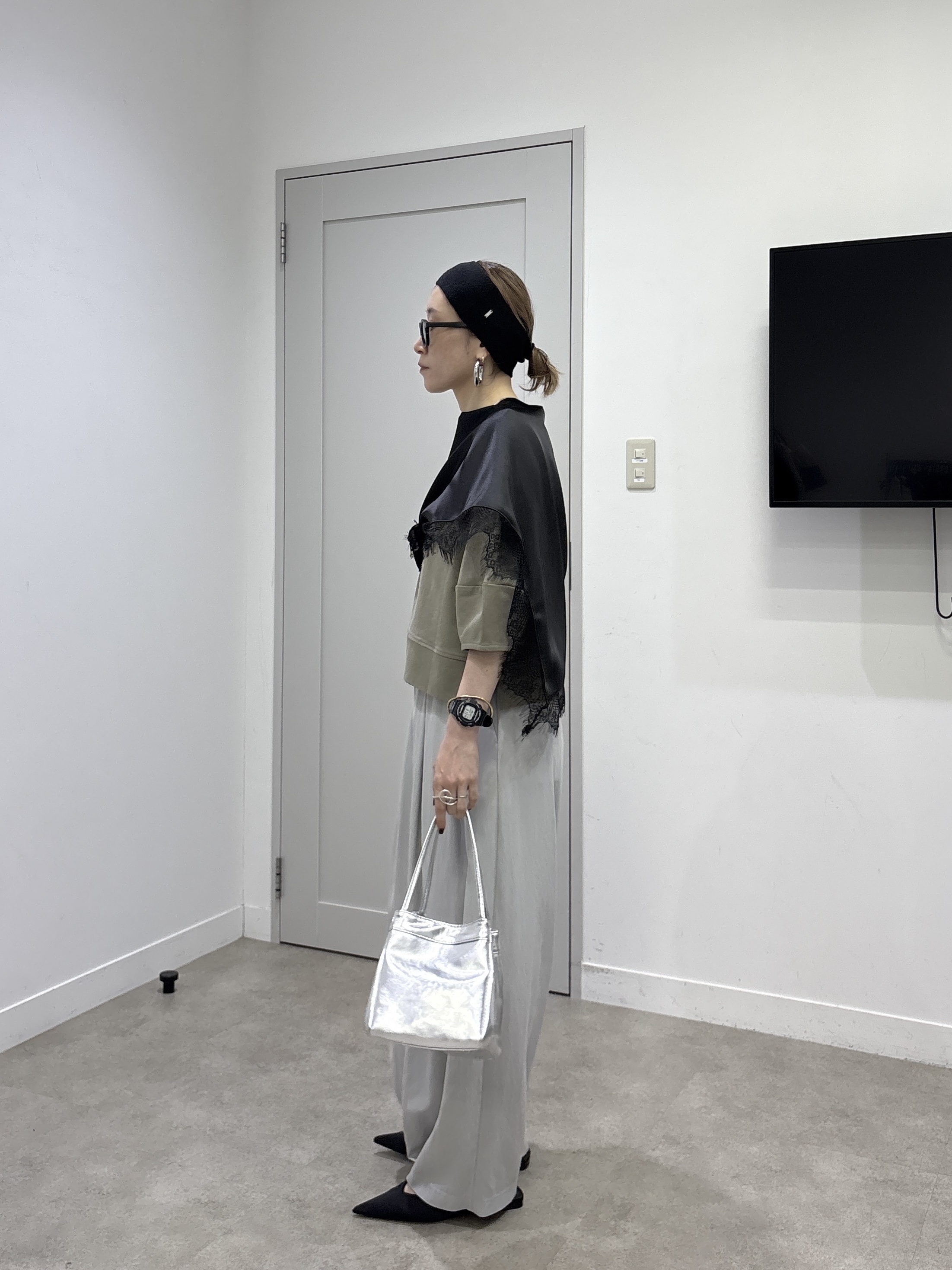 kotakiさんの「INDIVI｜ハーフスリーブフォルムカットソー【再入荷／マシンウォッシュ／接触冷感】」を使ったコーディネート