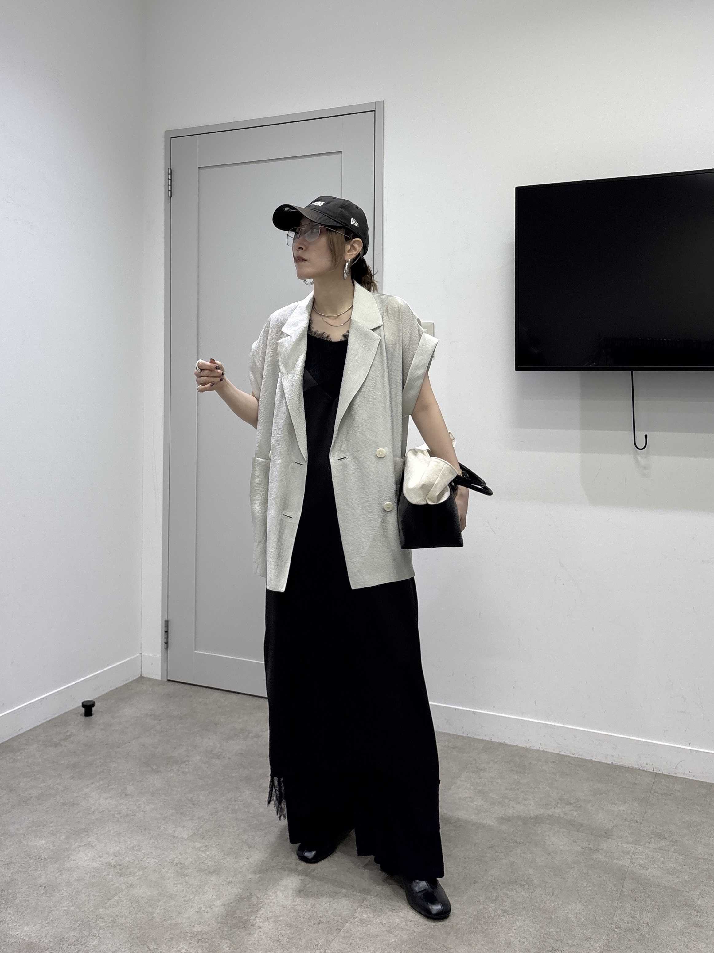 kotakiさんの「INDIVI｜ワッシャーシアーダブルジャケット」を使ったコーディネート