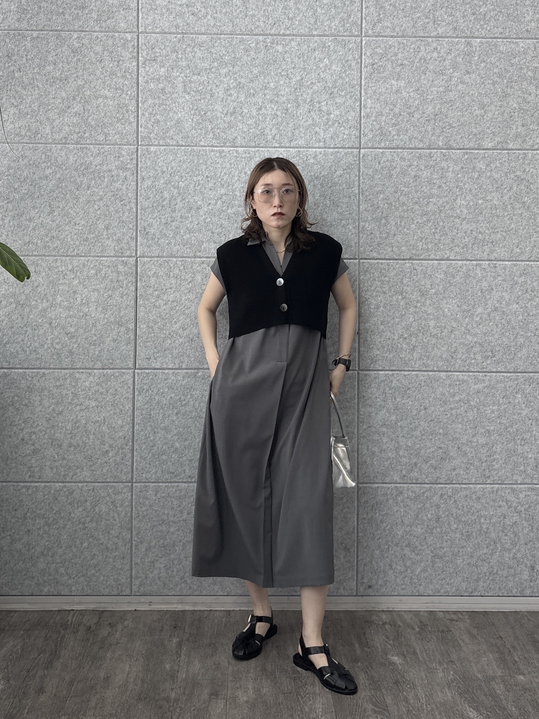 kotakiさんの「INDIVI｜Comfy SET UP｜スキッパーワンピース【通勤／接触冷感／UVカット】」を使ったコーディネート