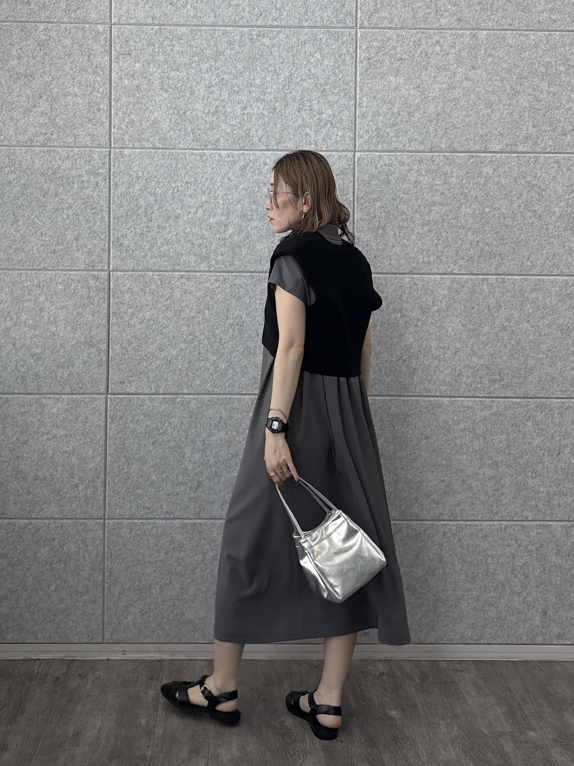 kotakiさんの「INDIVI｜Comfy SET UP｜スキッパーワンピース【通勤／接触冷感／UVカット】」を使ったコーディネート