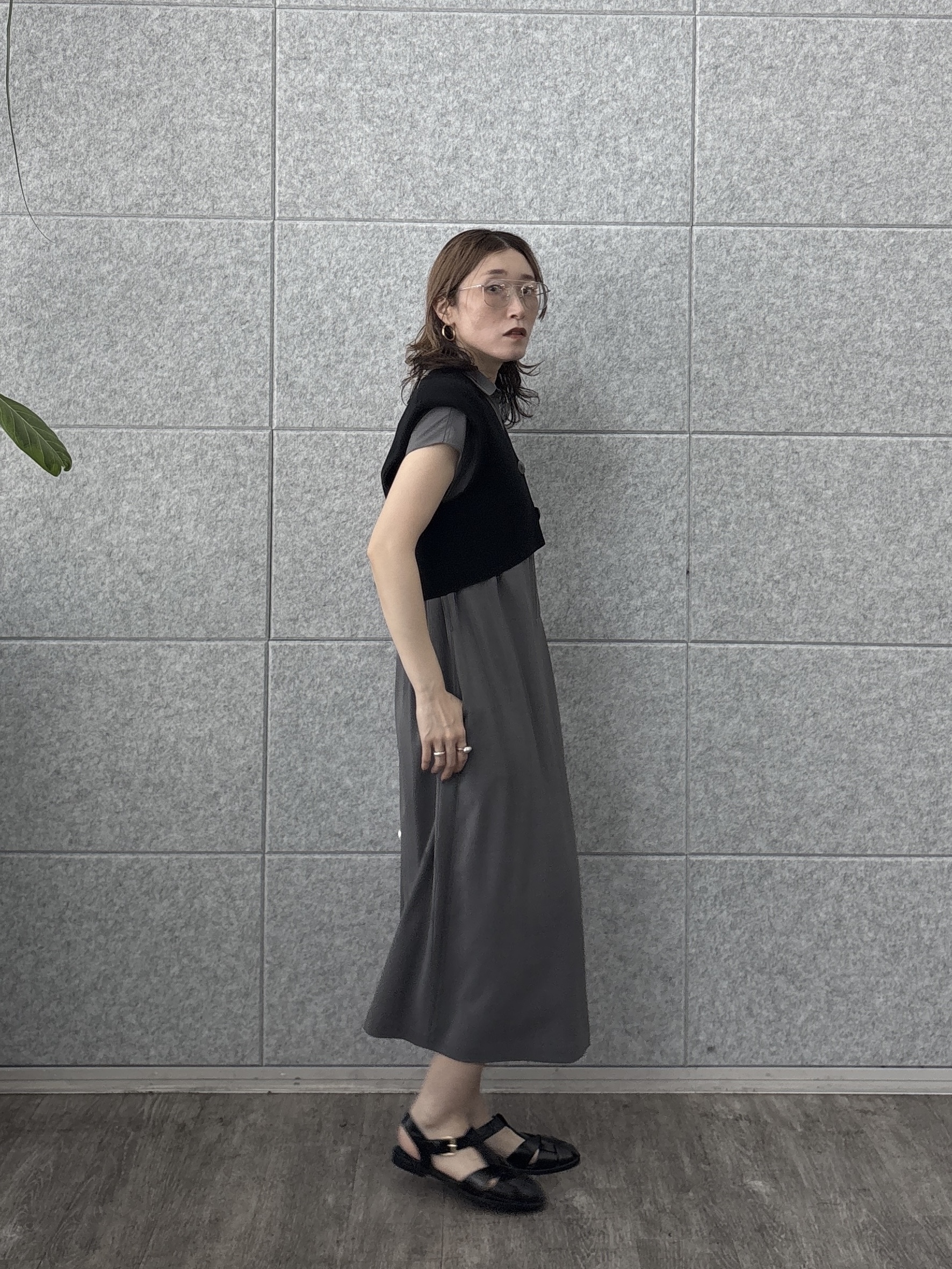 kotakiさんの「INDIVI｜Comfy SET UP｜スキッパーワンピース【通勤／接触冷感／UVカット】」を使ったコーディネート