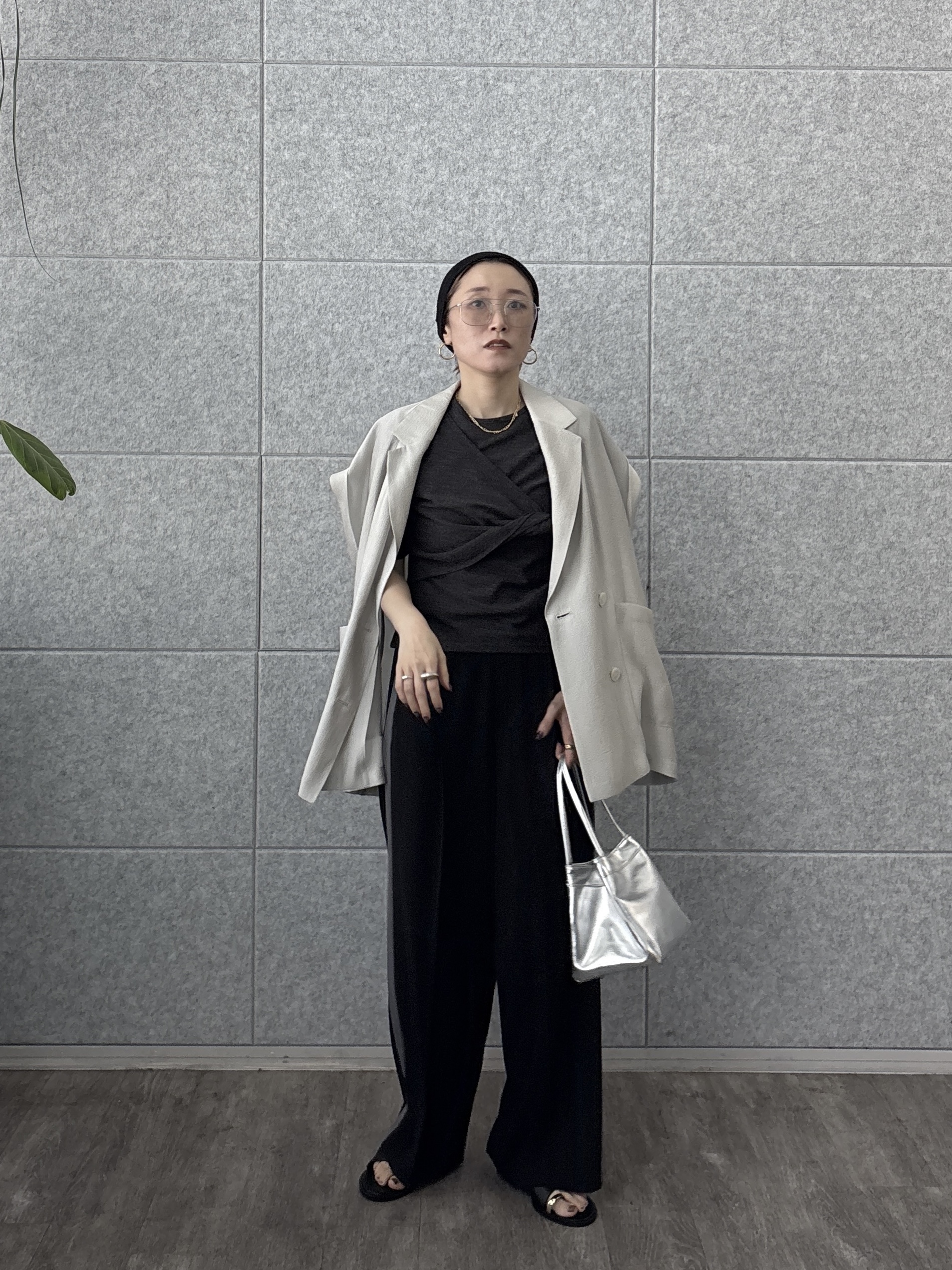 kotakiさんの「INDIVI｜ワッシャーシアーダブルジャケット」を使ったコーディネート