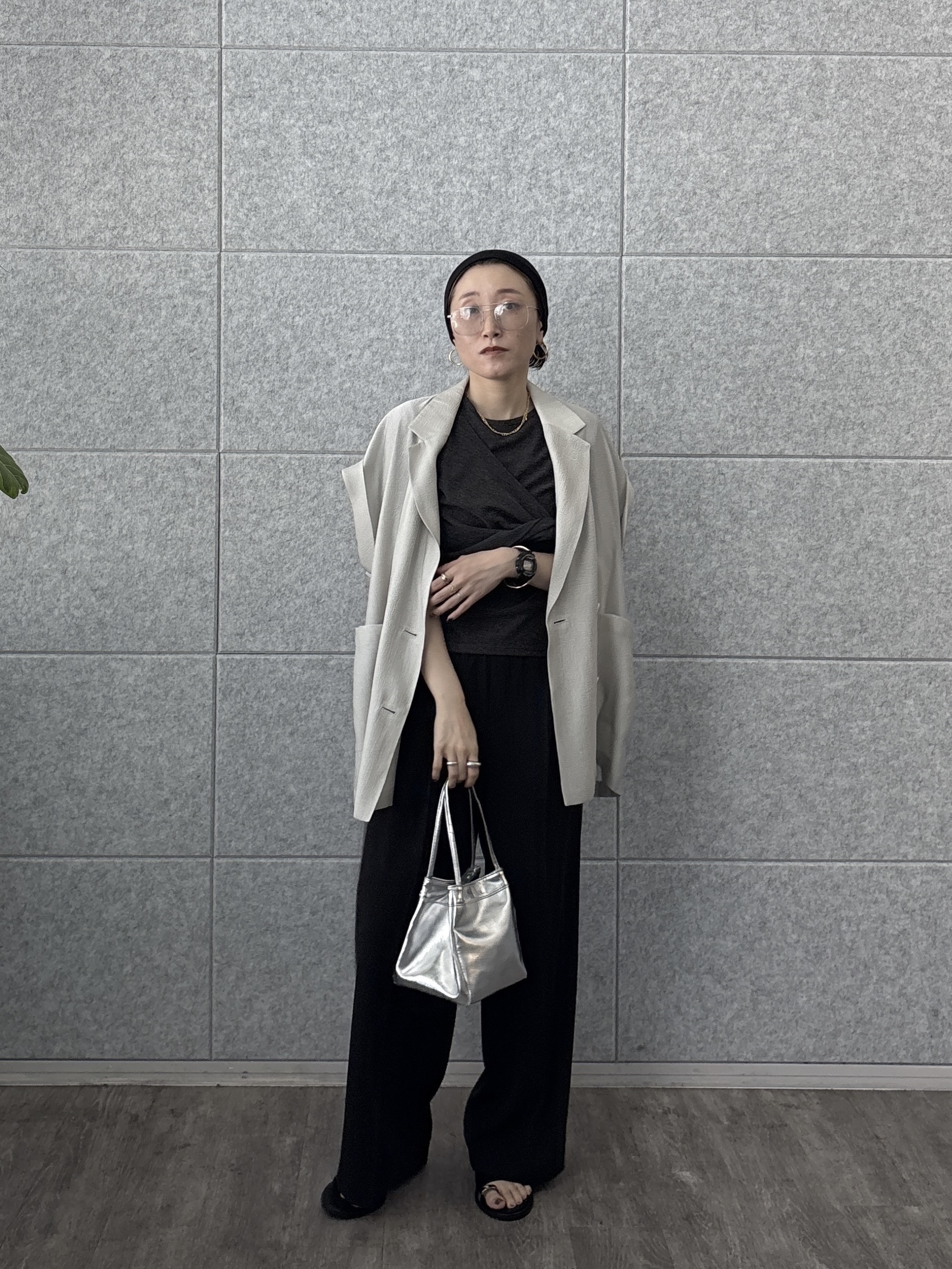 kotakiさんの「INDIVI｜ワッシャーシアーダブルジャケット」を使ったコーディネート