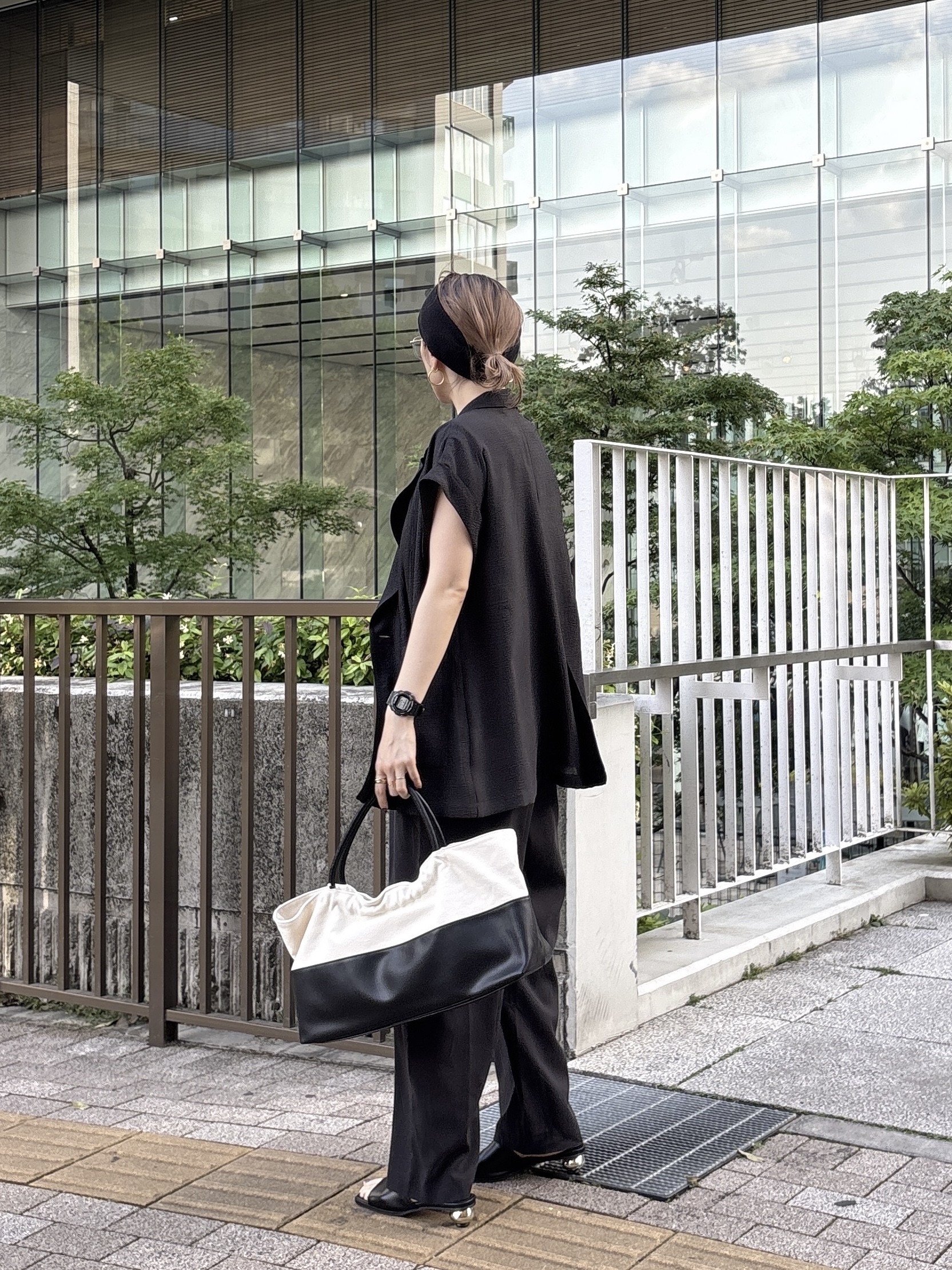 kotakiさんの「INDIVI｜ワッシャーシアーダブルジャケット」を使ったコーディネート