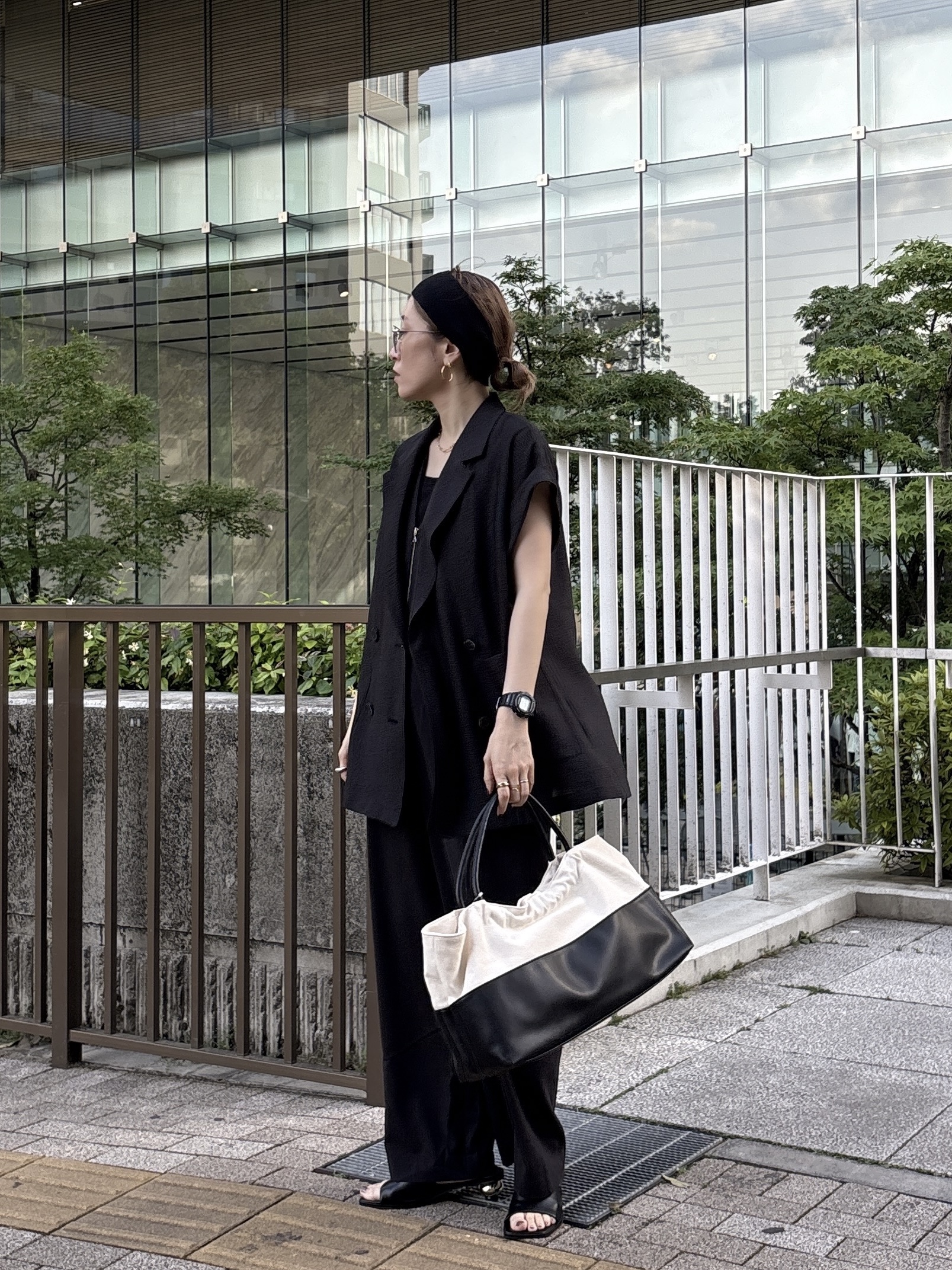 kotakiさんの「INDIVI｜ワッシャーシアーダブルジャケット」を使ったコーディネート
