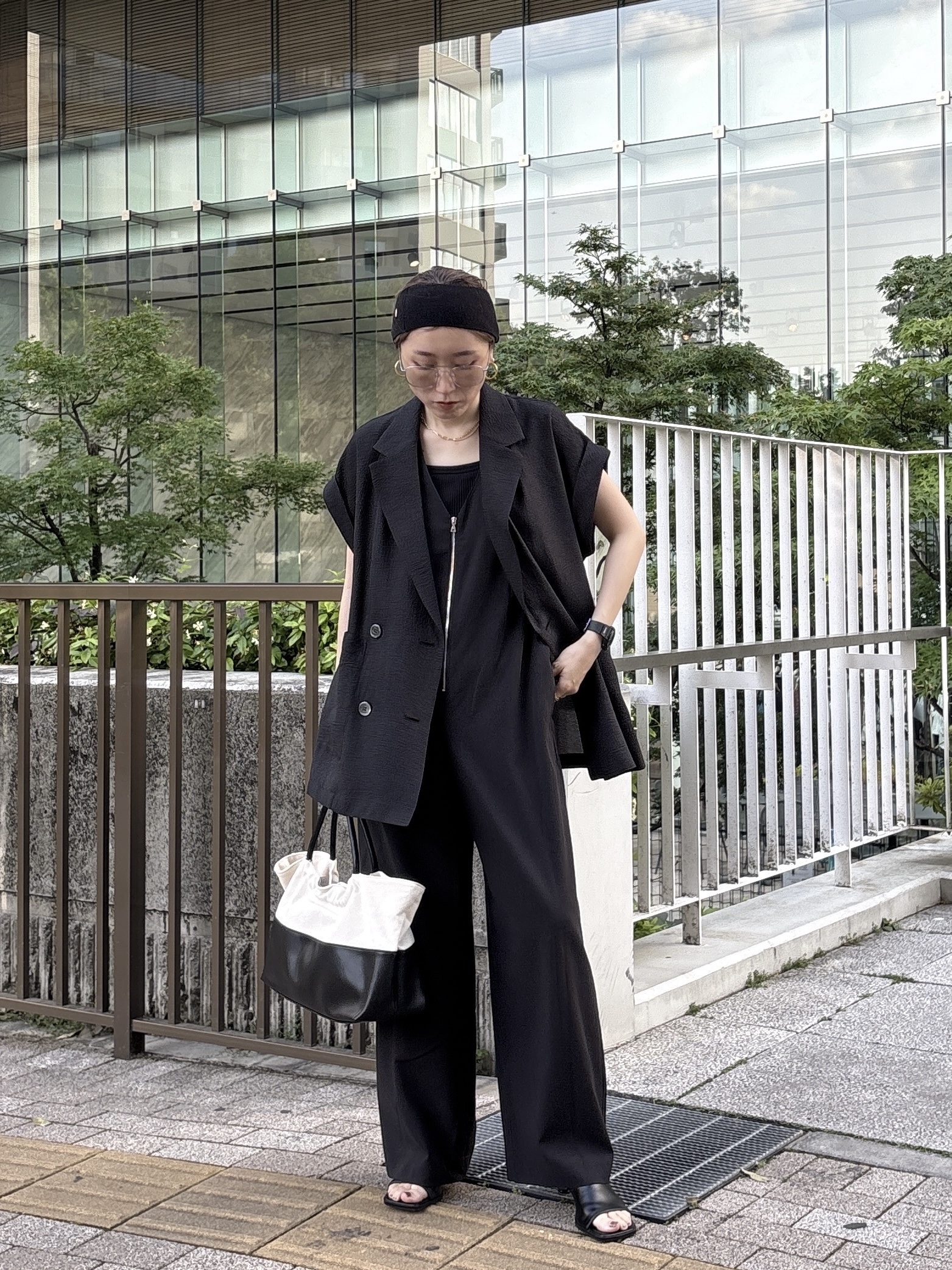 kotakiさんの「INDIVI｜ワッシャーシアーダブルジャケット」を使ったコーディネート
