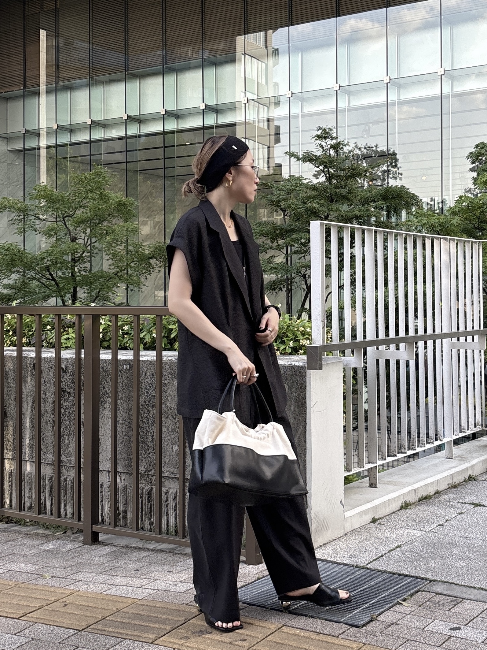 kotakiさんの「INDIVI｜ワッシャーシアーダブルジャケット」を使ったコーディネート