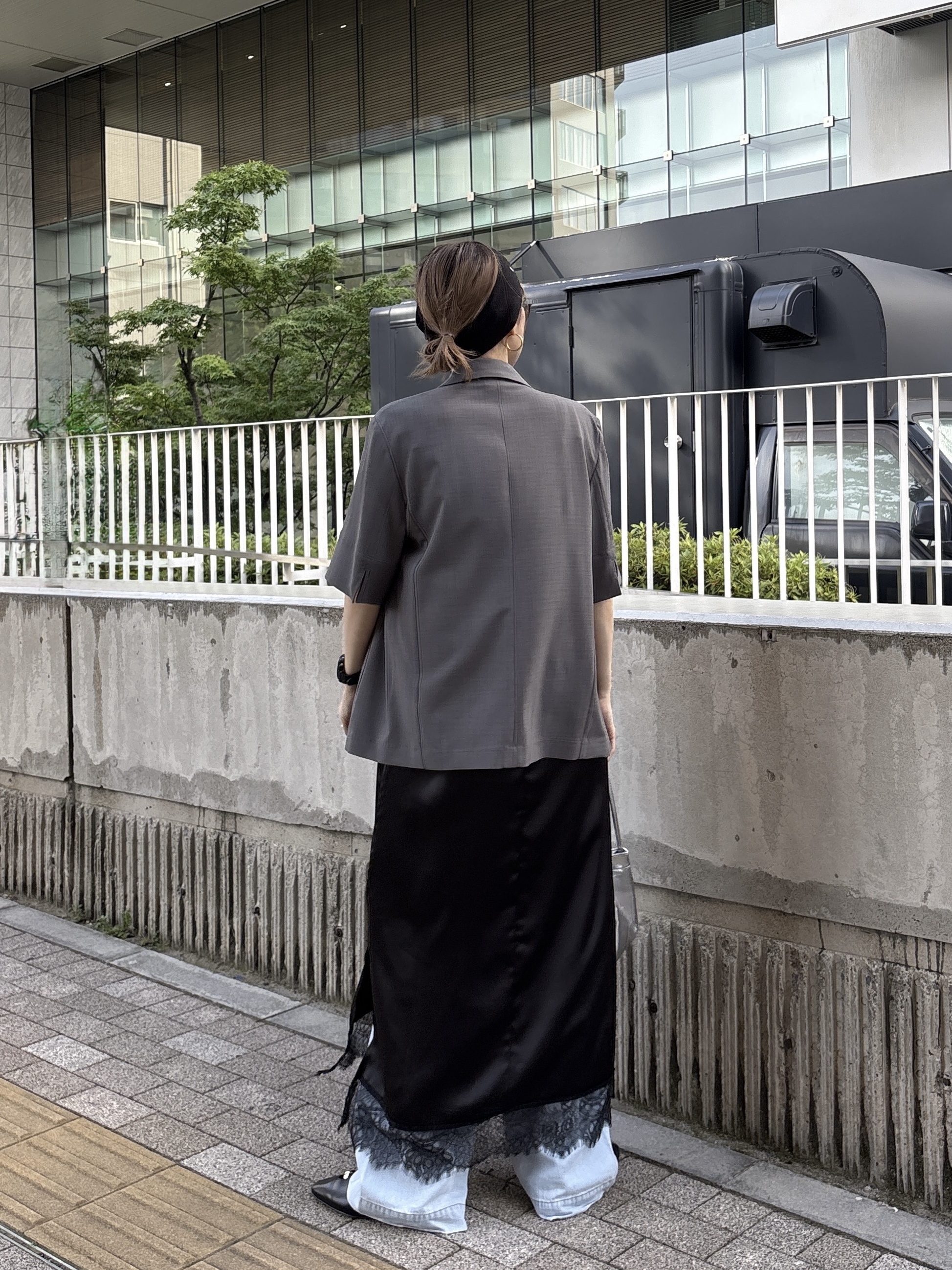 kotakiさんの「INDIVI｜Comfy SET UP｜ハーフスリーブジャケット【セットアップ対応／通勤／接触冷感／UVカット】」を使ったコーディネート
