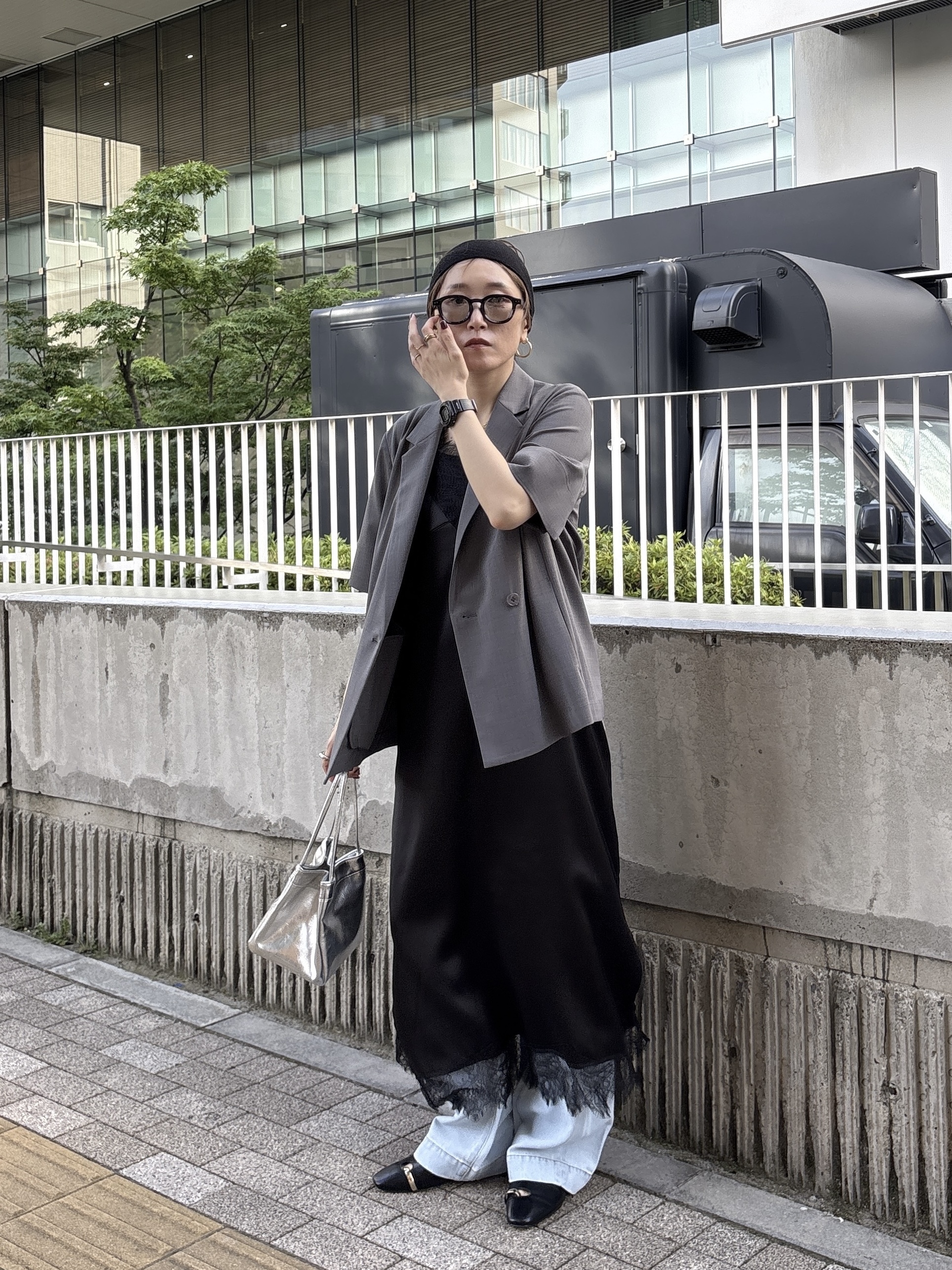 kotakiさんの「INDIVI｜Comfy SET UP｜ハーフスリーブジャケット【セットアップ対応／通勤／接触冷感／UVカット】」を使ったコーディネート