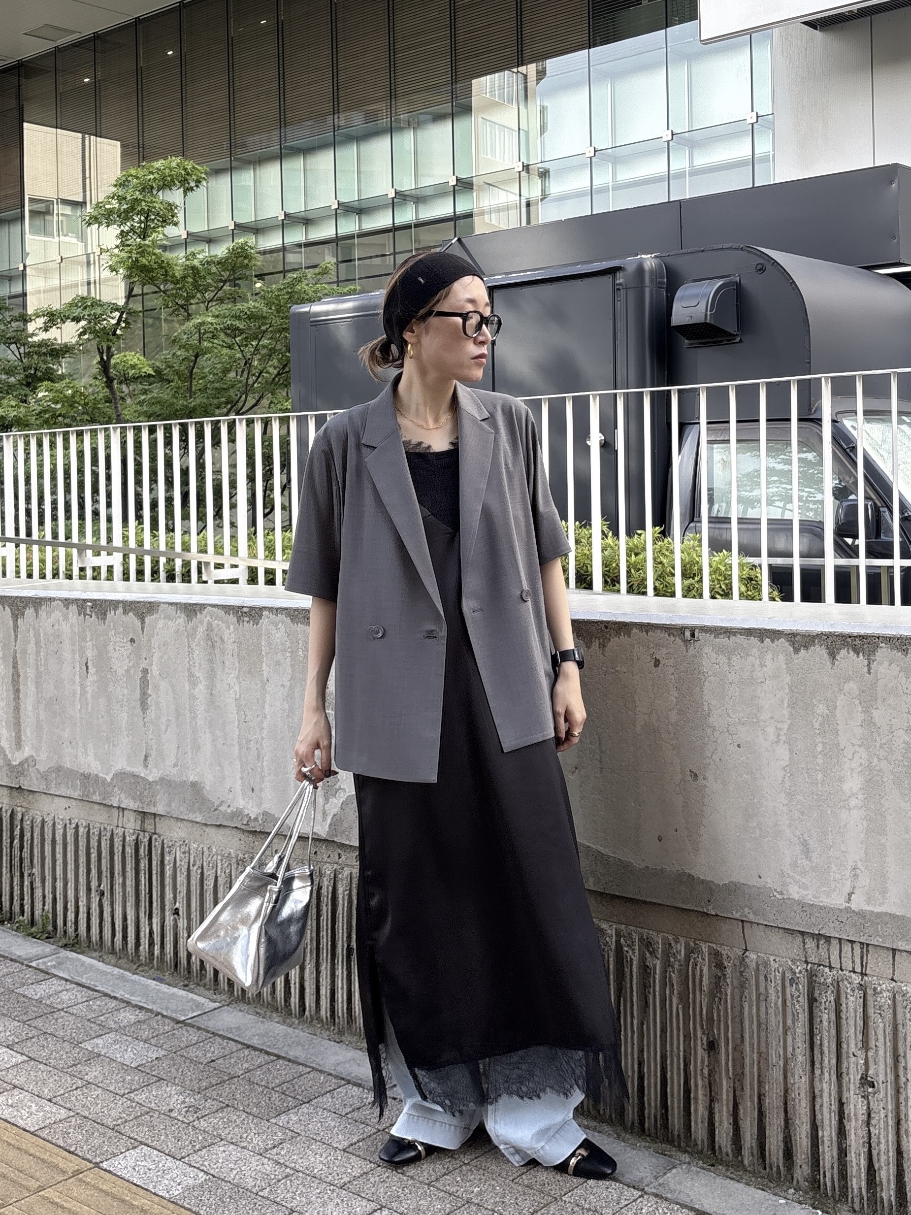 kotakiさんの「INDIVI｜Comfy SET UP｜ハーフスリーブジャケット【セットアップ対応／通勤／接触冷感／UVカット】」を使ったコーディネート