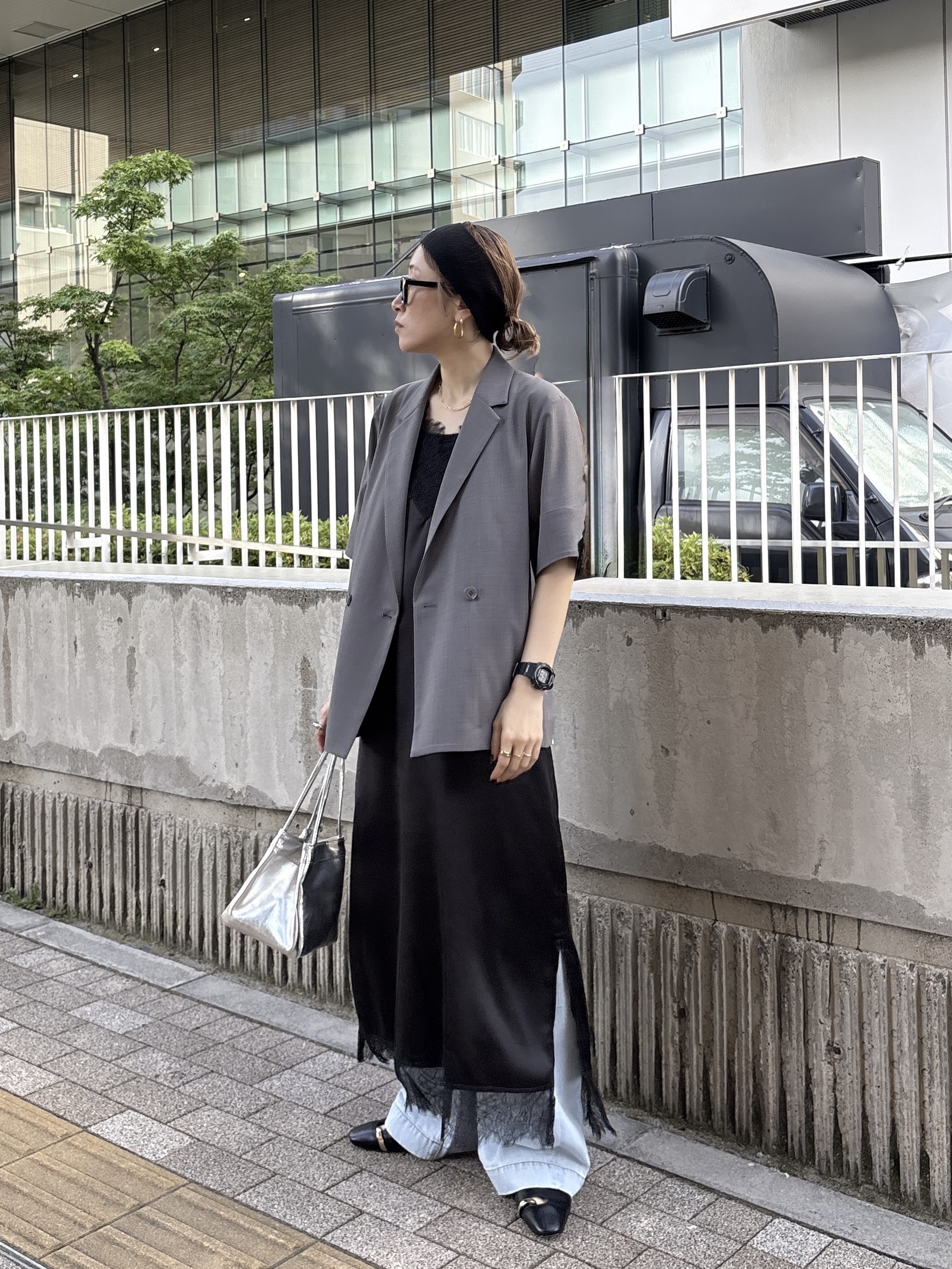 kotakiさんの「INDIVI｜Comfy SET UP｜ハーフスリーブジャケット【セットアップ対応／通勤／接触冷感／UVカット】」を使ったコーディネート