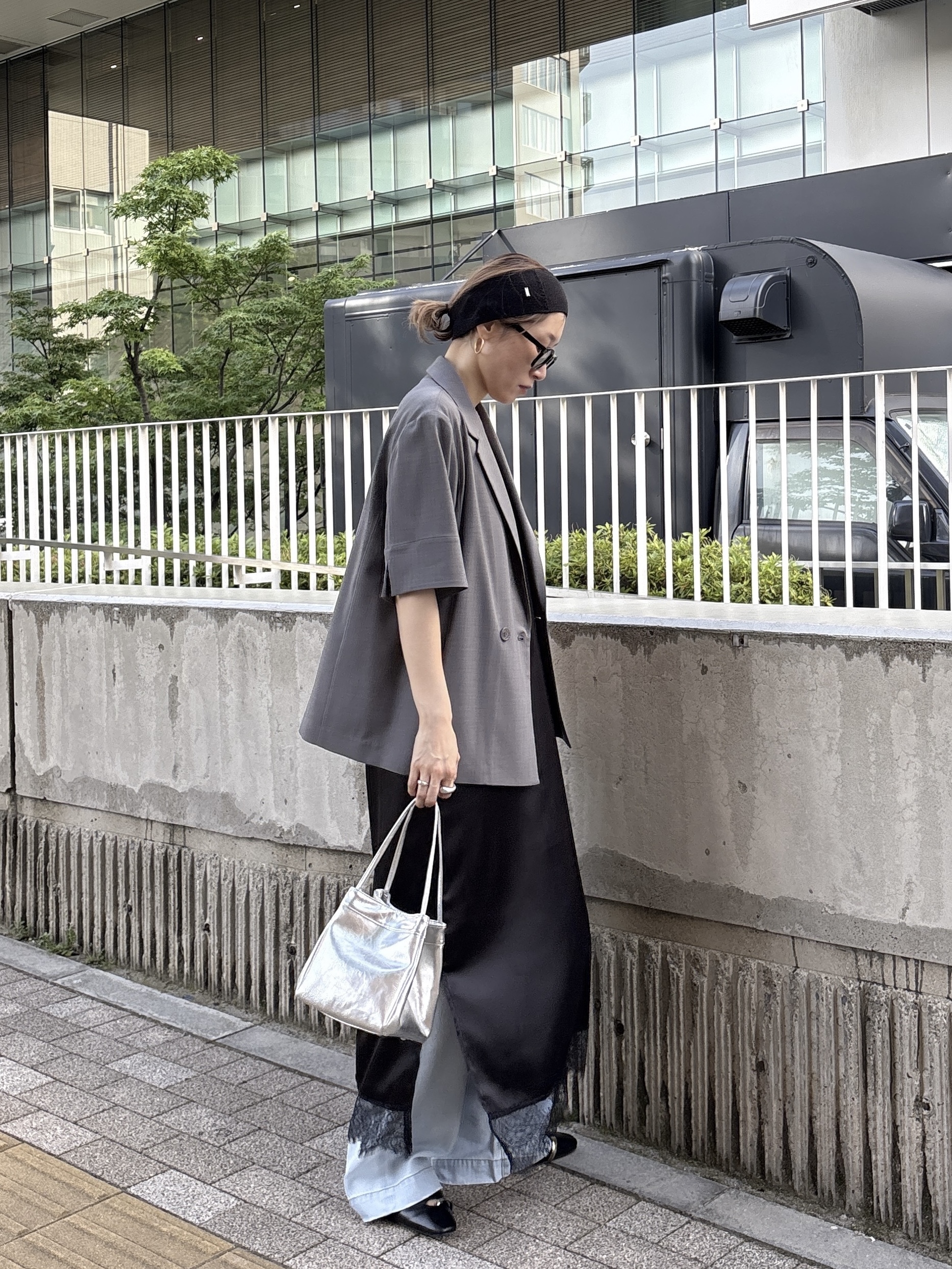 kotakiさんの「INDIVI｜Comfy SET UP｜ハーフスリーブジャケット【セットアップ対応／通勤／接触冷感／UVカット】」を使ったコーディネート