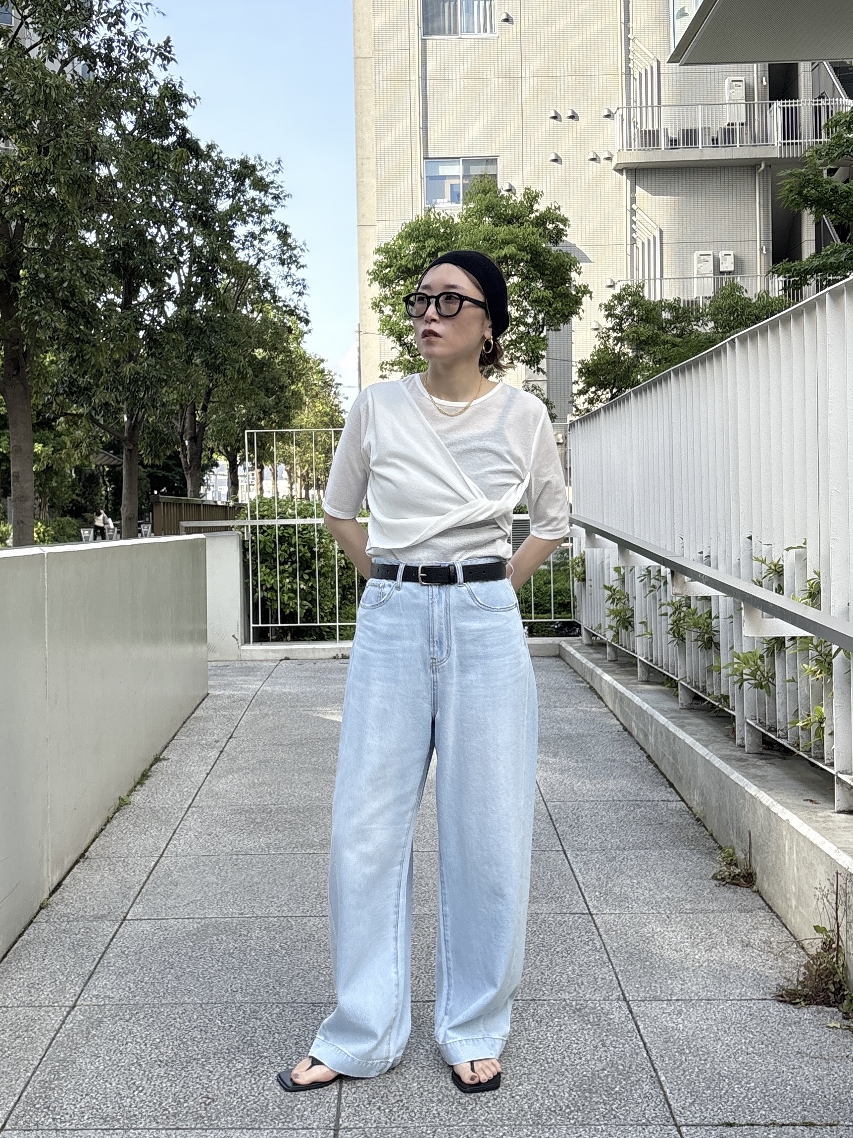 kotakiさんの「INDIVI｜ツイストガーゼカットソー」を使ったコーディネート