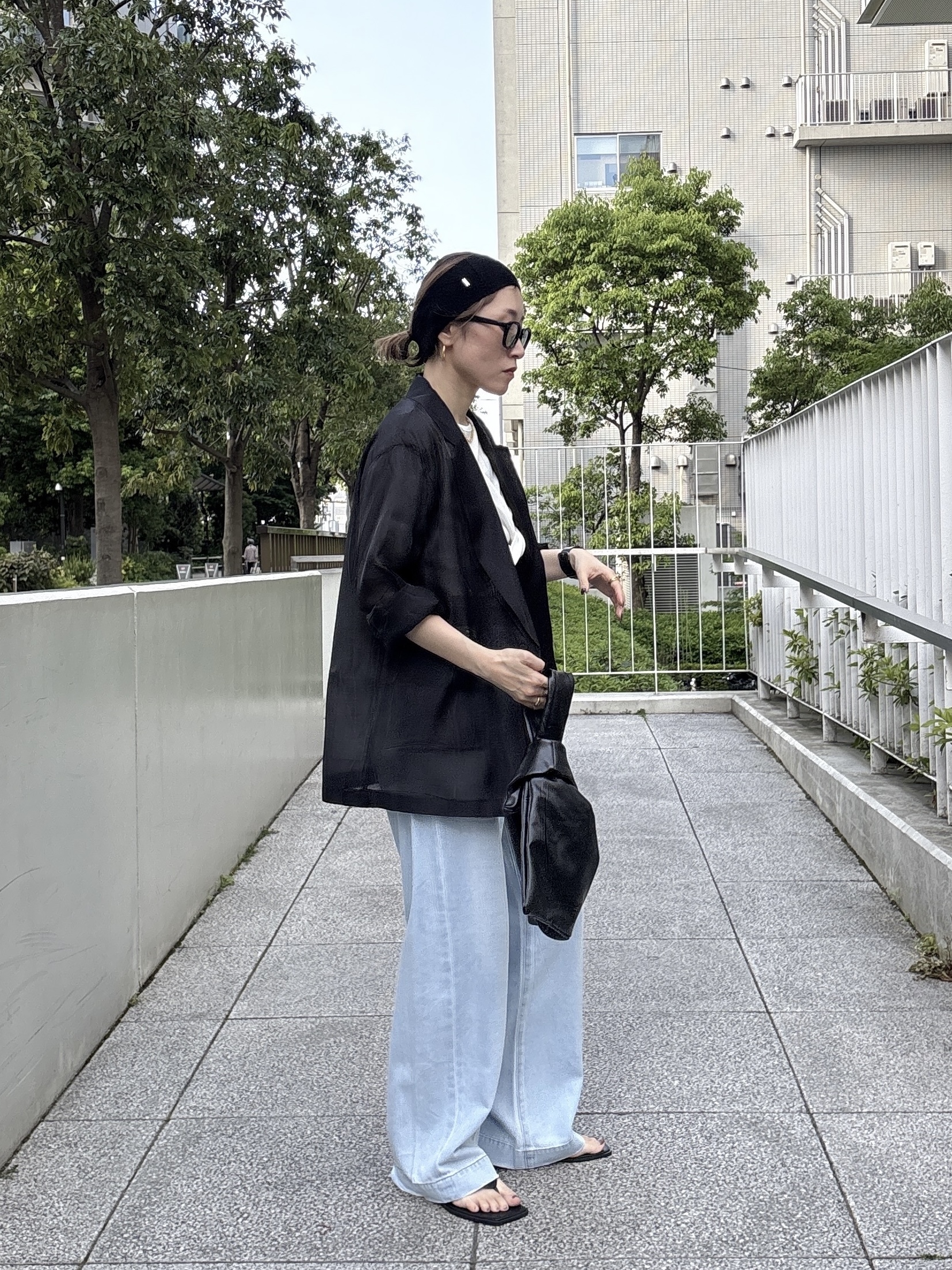 kotakiさんの「INDIVI｜シアーシャツジャケット【接触冷感】」を使ったコーディネート
