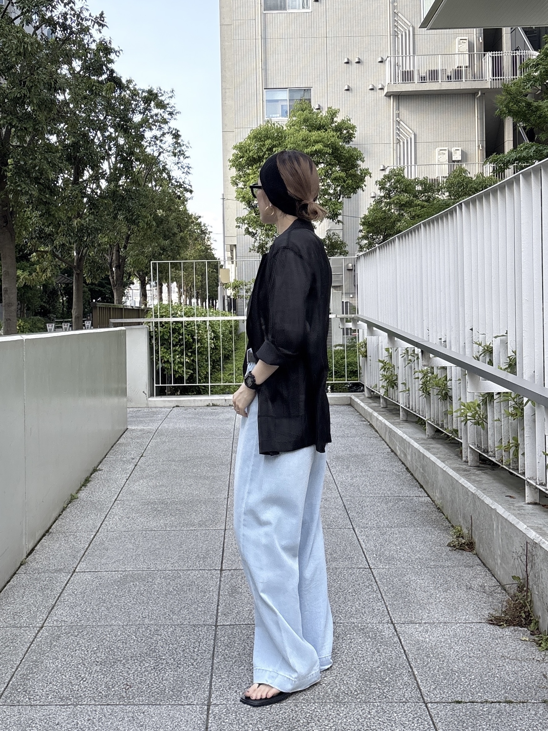 kotakiさんの「INDIVI｜シアーシャツジャケット【接触冷感】」を使ったコーディネート