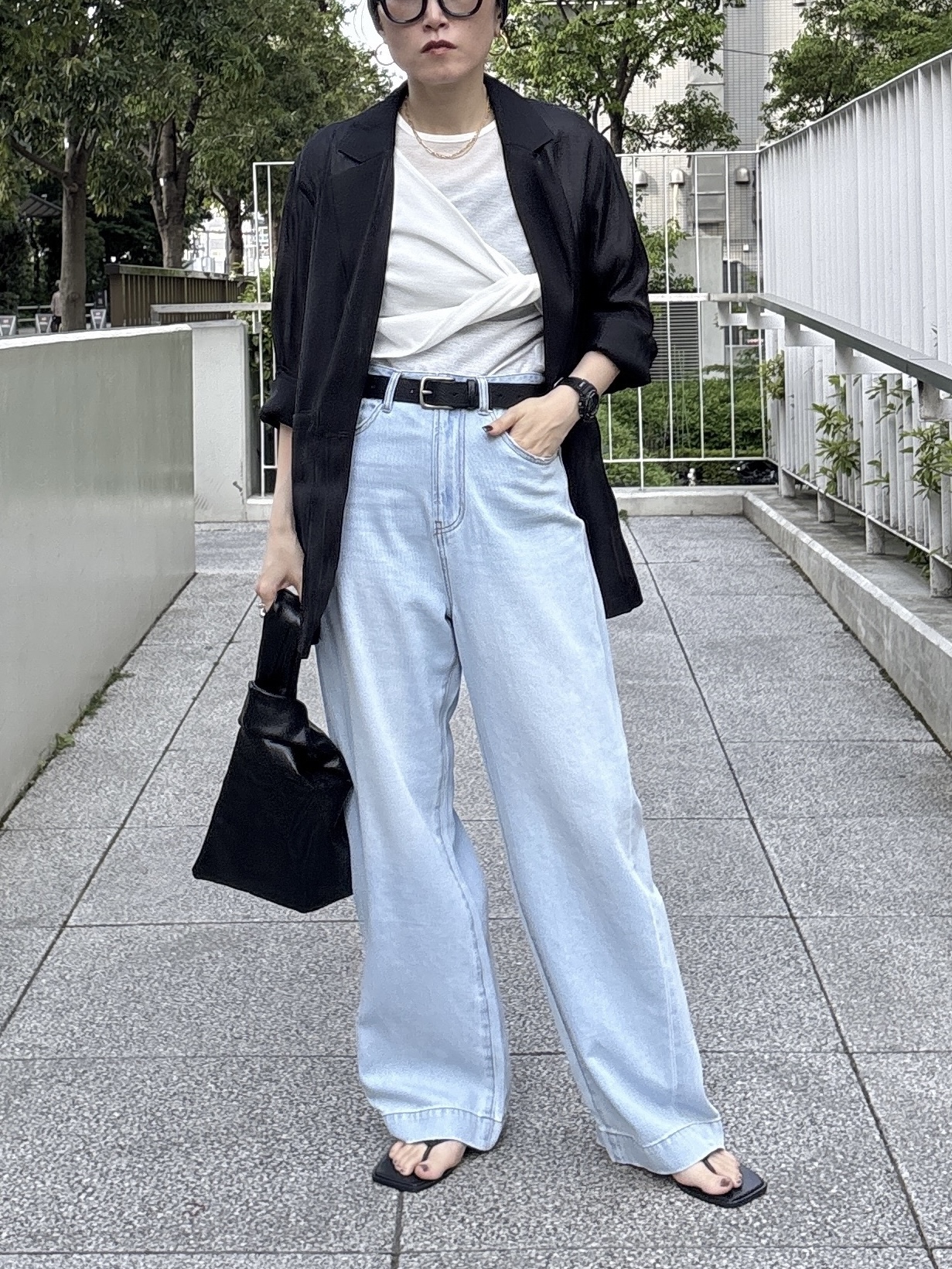 kotakiさんの「INDIVI｜シアーシャツジャケット【接触冷感】」を使ったコーディネート