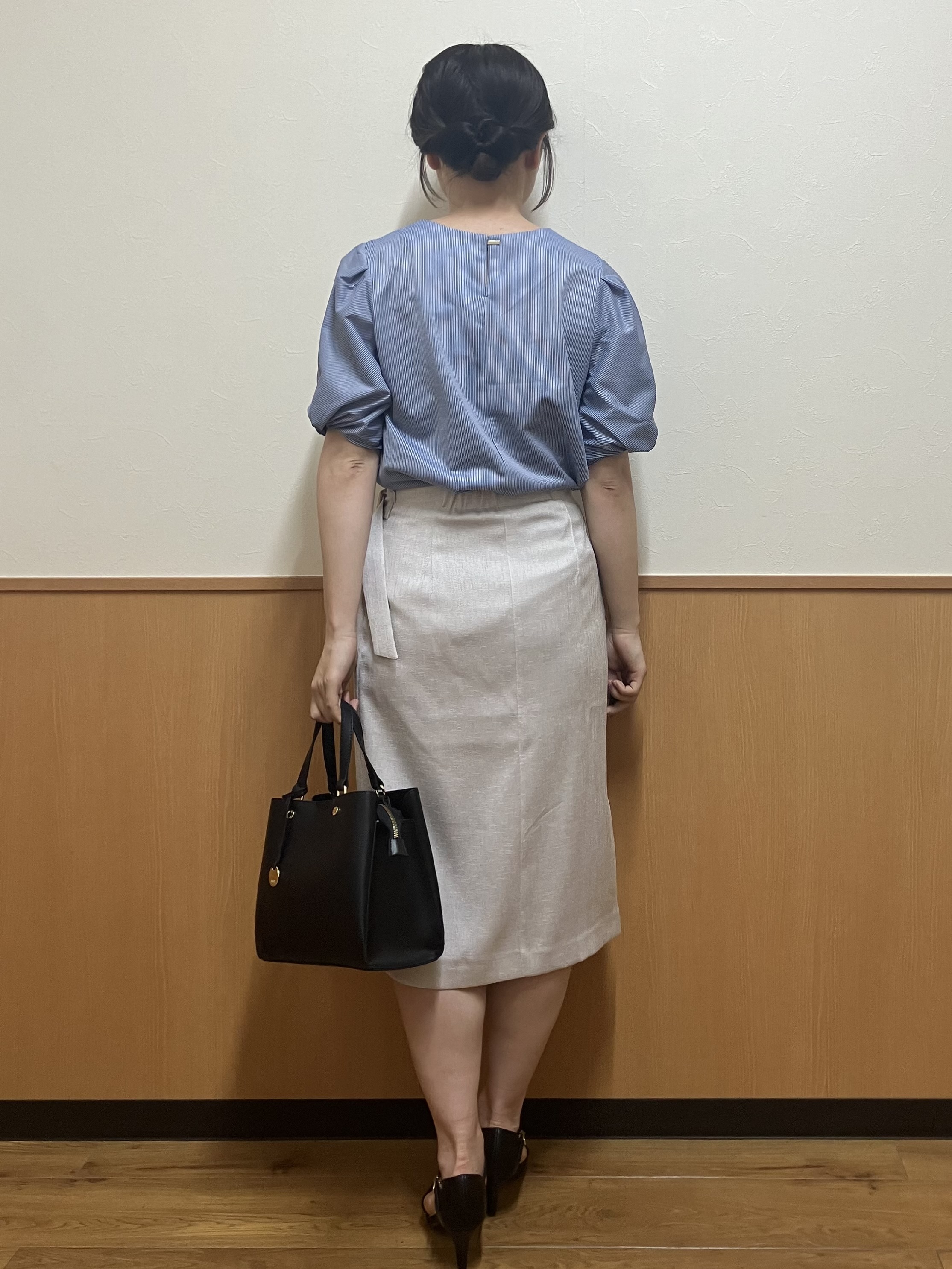 MAYUKIさんの「index｜【吸水速乾】ストライプ調デザインスリーブトップス《洗濯機OK》」を使ったコーディネート