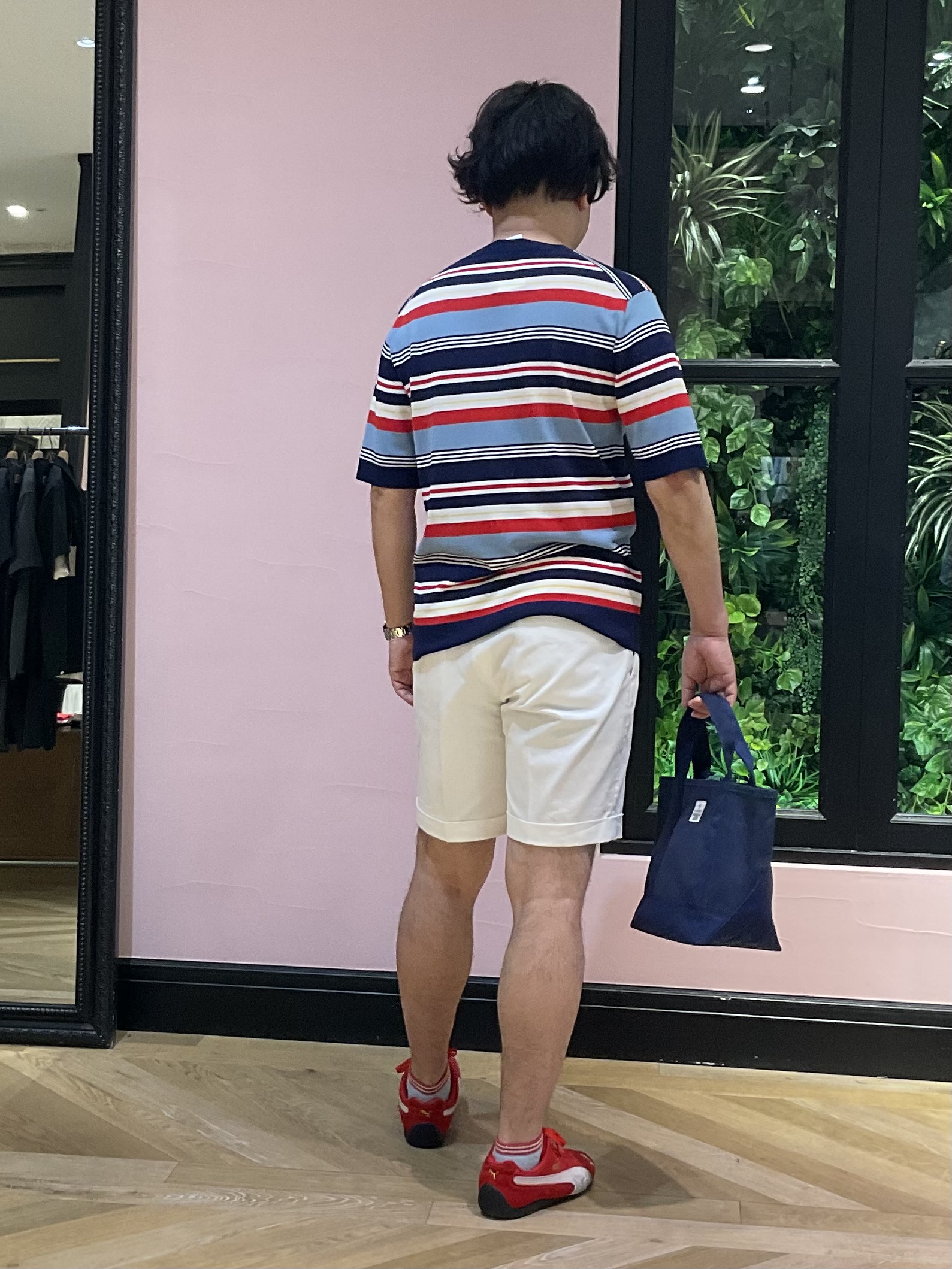 Nagaseさんの「DRESSTERIOR｜【ウォッシャブル】コットンシルク マルチボーダーニット」を使ったコーディネート