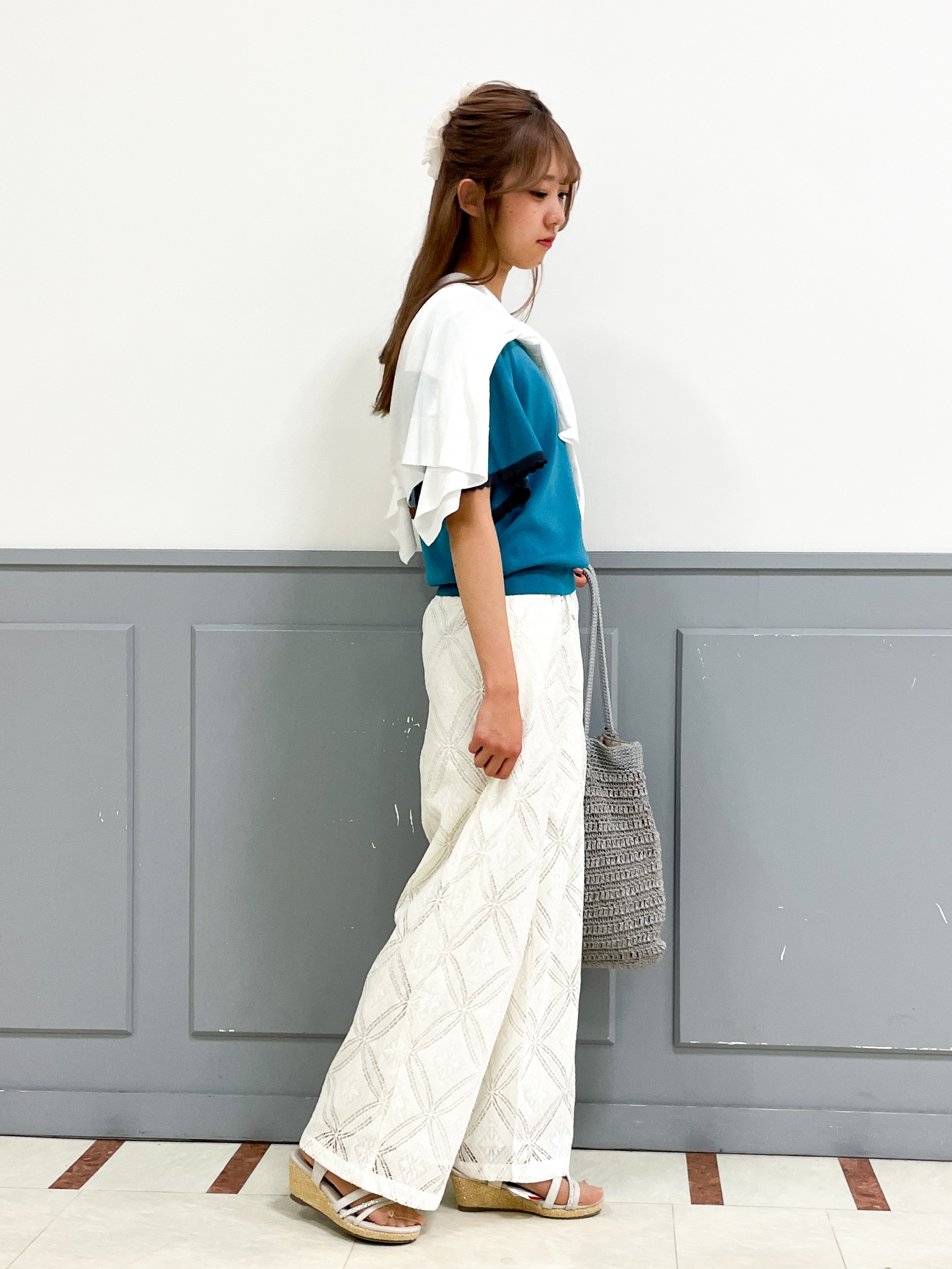 Aoさんの「grove｜高評価！【接触冷感／UVカットetc】ベーシックショートカーディガン」を使ったコーディネート