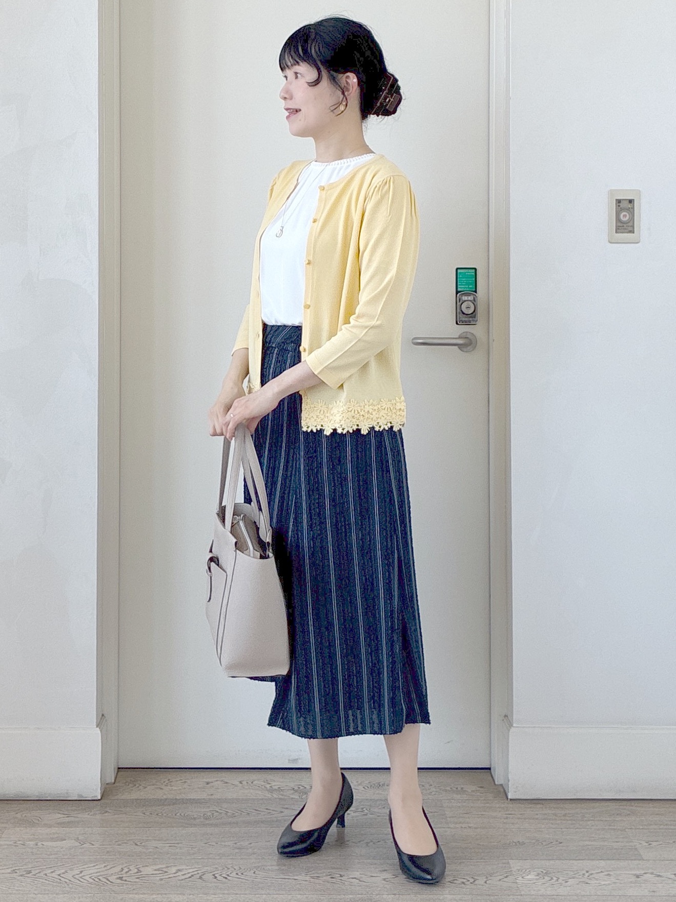  beni_gingerさんの「Reflect｜レースデザイン ニットカーディガン」を使ったコーディネート