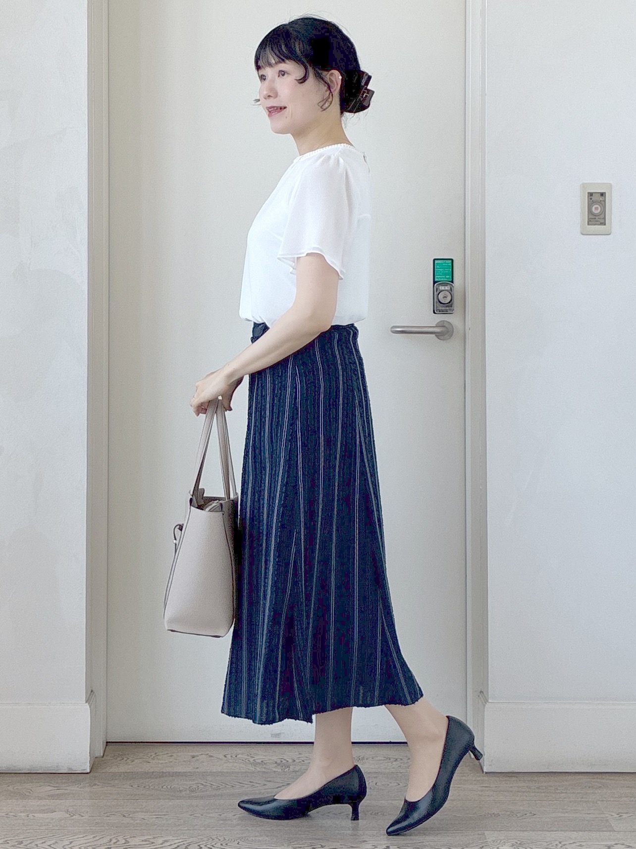  beni_gingerさんの「Reflect｜【S-4Lサイズ/UVカット／接触冷感】シフォンジャージブラウス」を使ったコーディネート