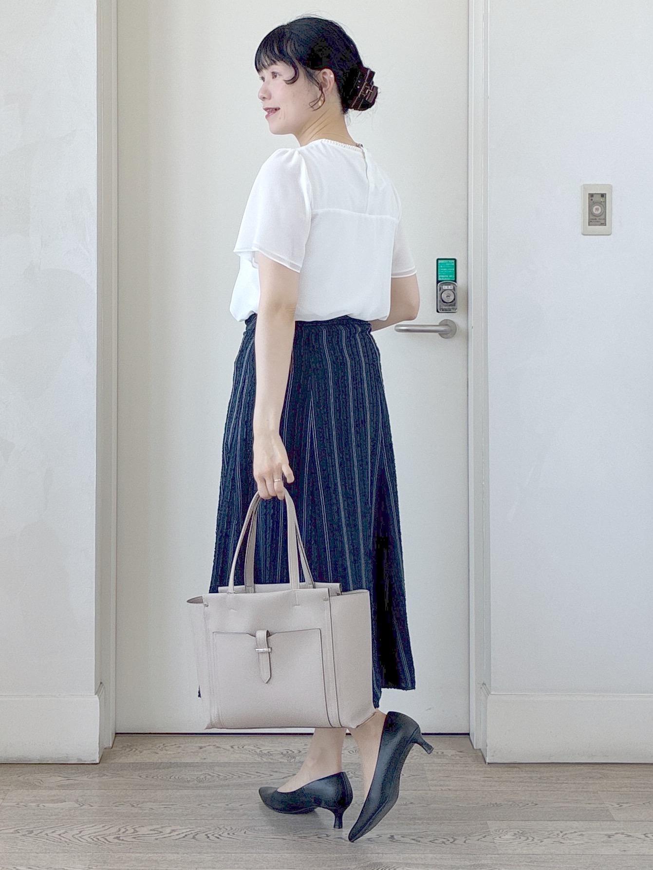  beni_gingerさんの「Reflect｜【S-4Lサイズ/UVカット／接触冷感】シフォンジャージブラウス」を使ったコーディネート