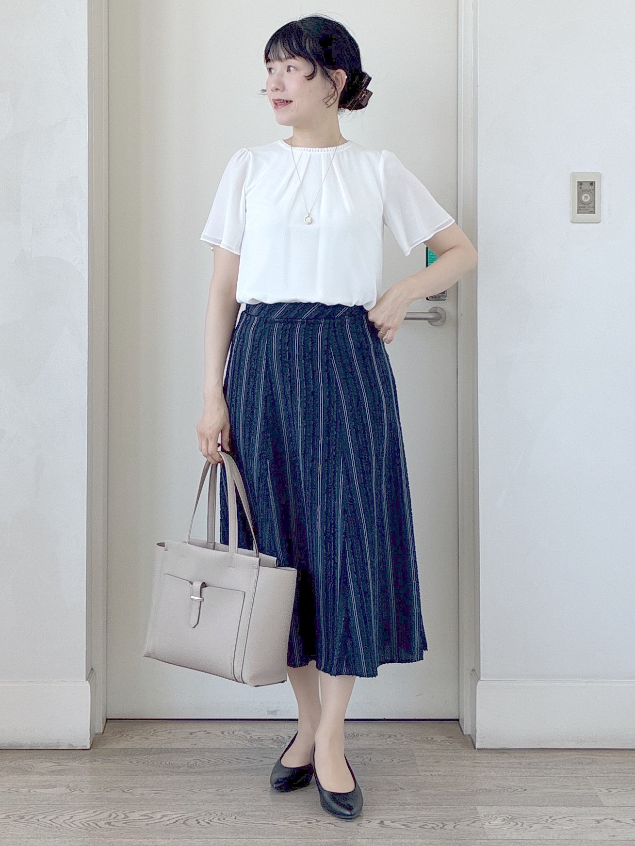  beni_gingerさんの「Reflect｜【S-4Lサイズ/UVカット／接触冷感】シフォンジャージブラウス」を使ったコーディネート